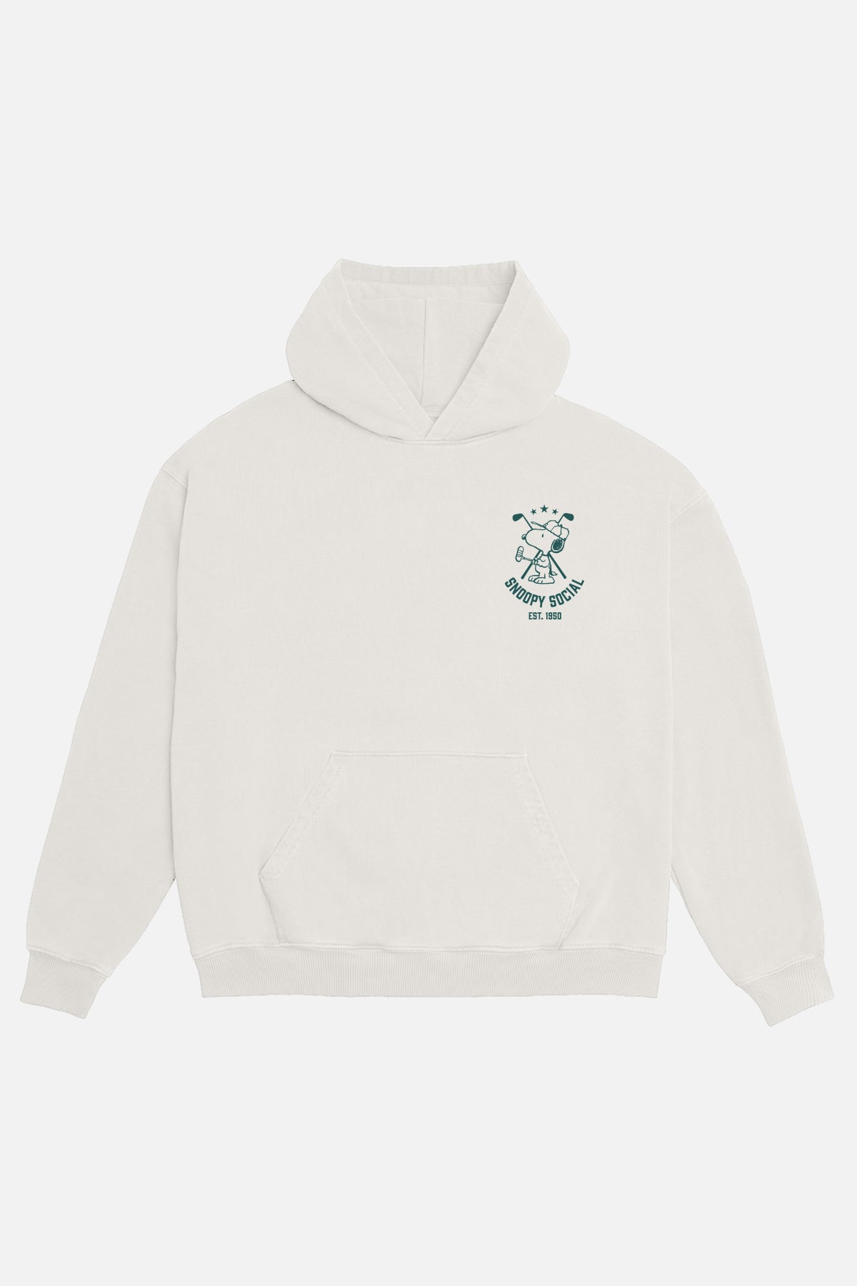Snoopy Social Hole In One Hoodie in Vintage White
