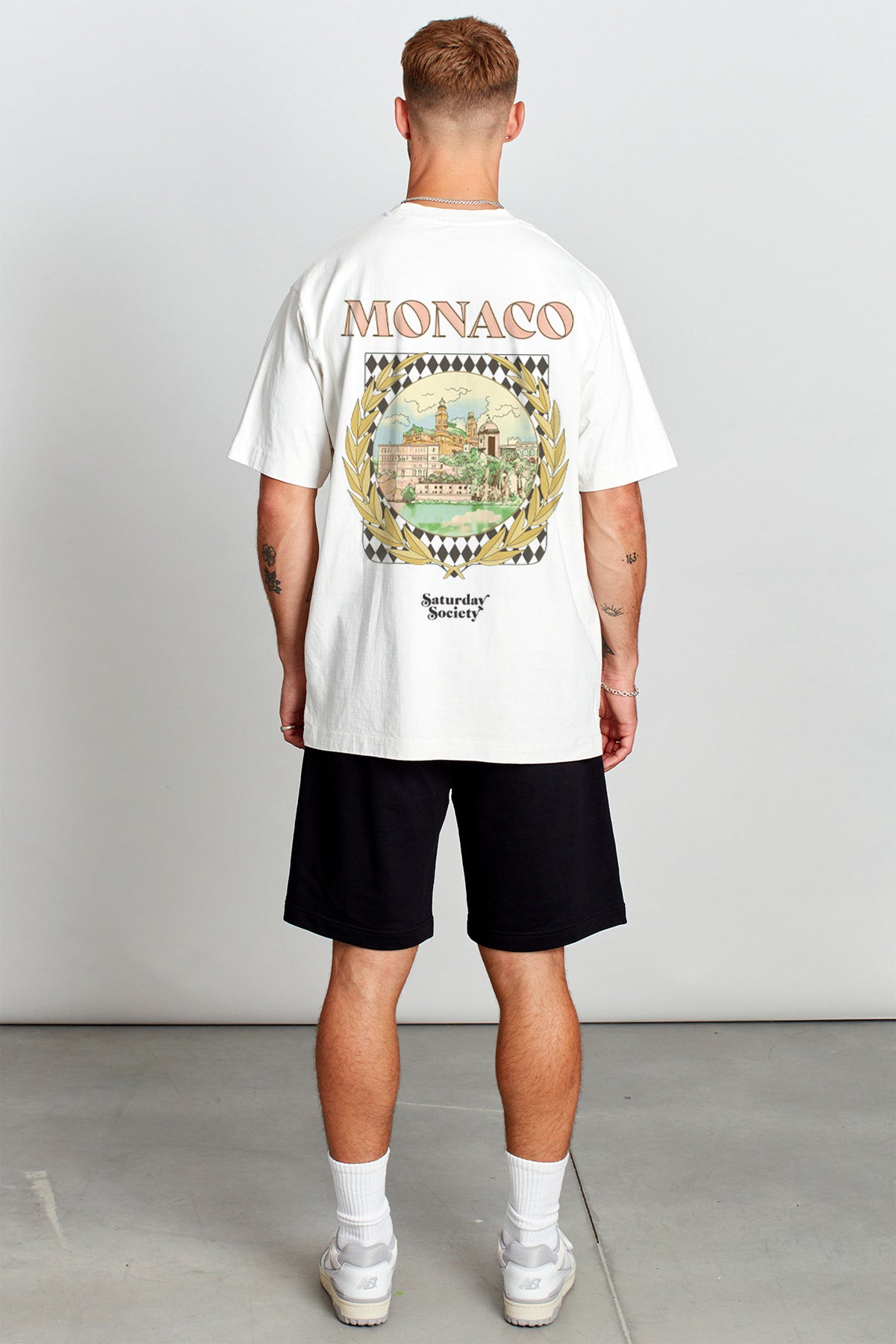 Saturday Society Monaco T-shirt in Vintage White