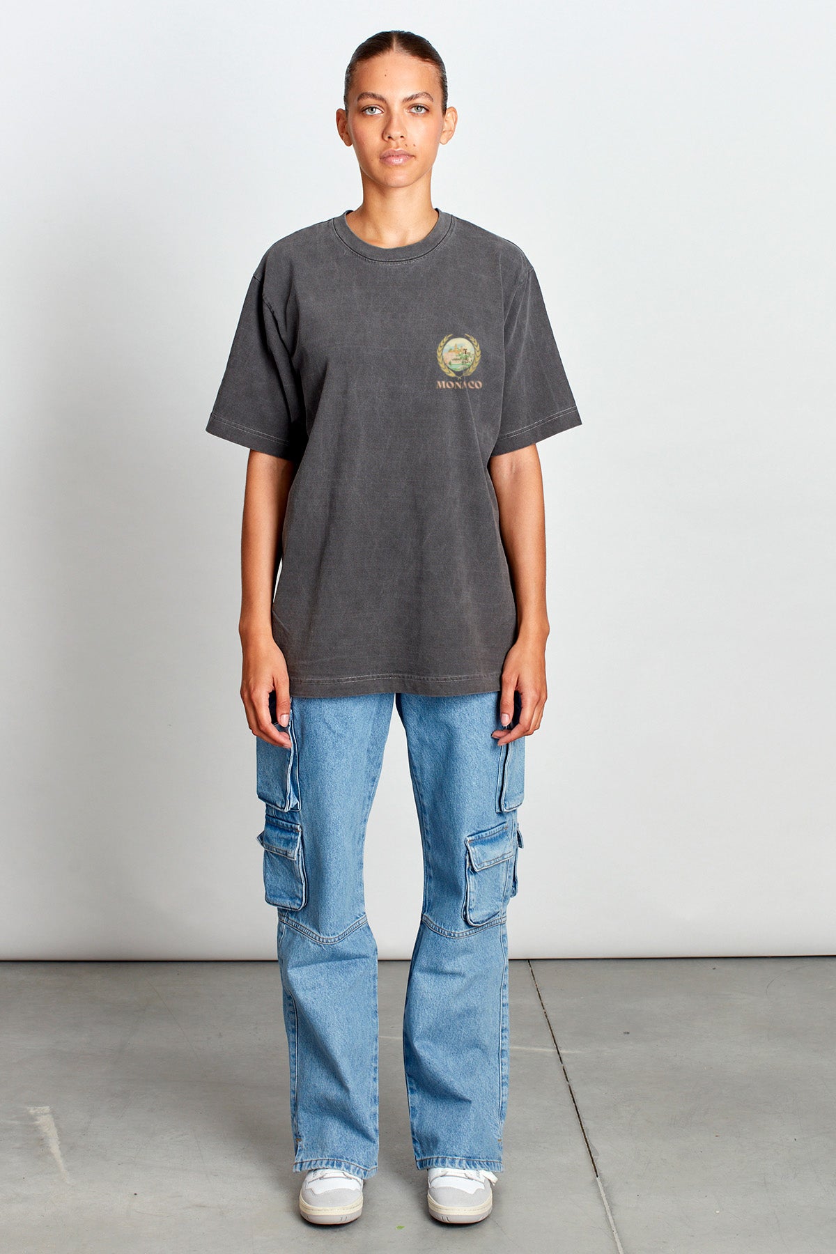 Saturday Society Monaco T-shirt in Washed Grey