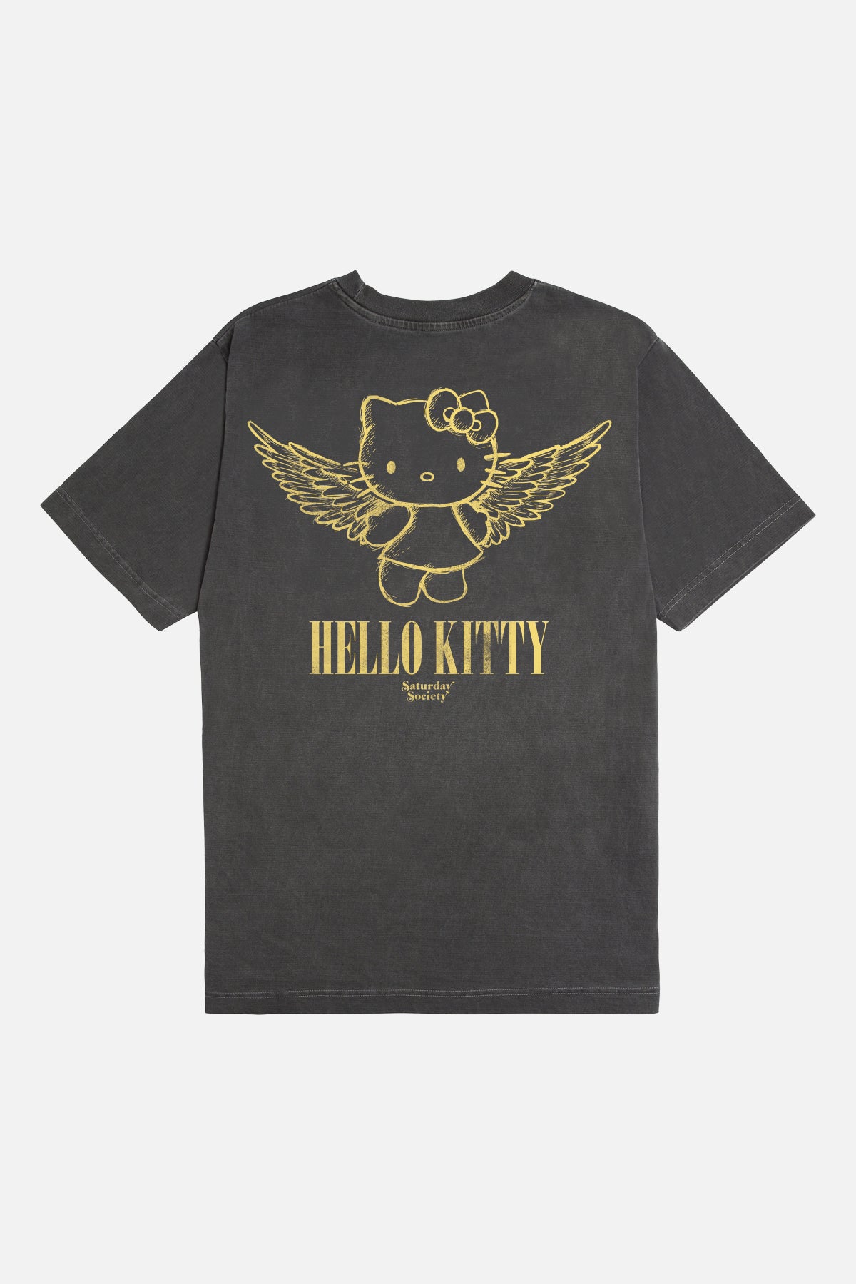 Hello Kitty Purrfect Rebels T-shirt in Washed Grey