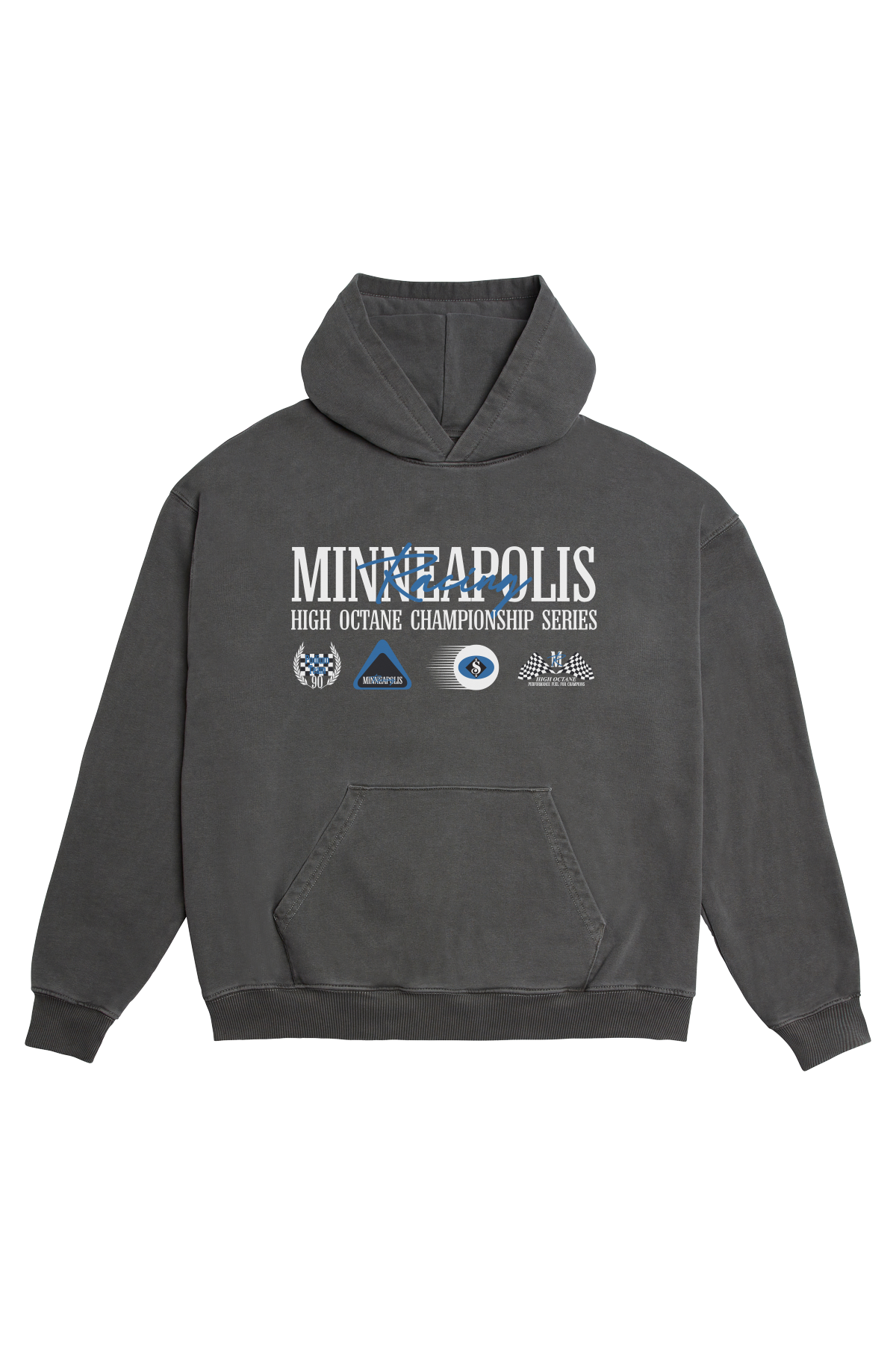 Saturday Society Minneapolis Racing Hoodie in Washed Grey