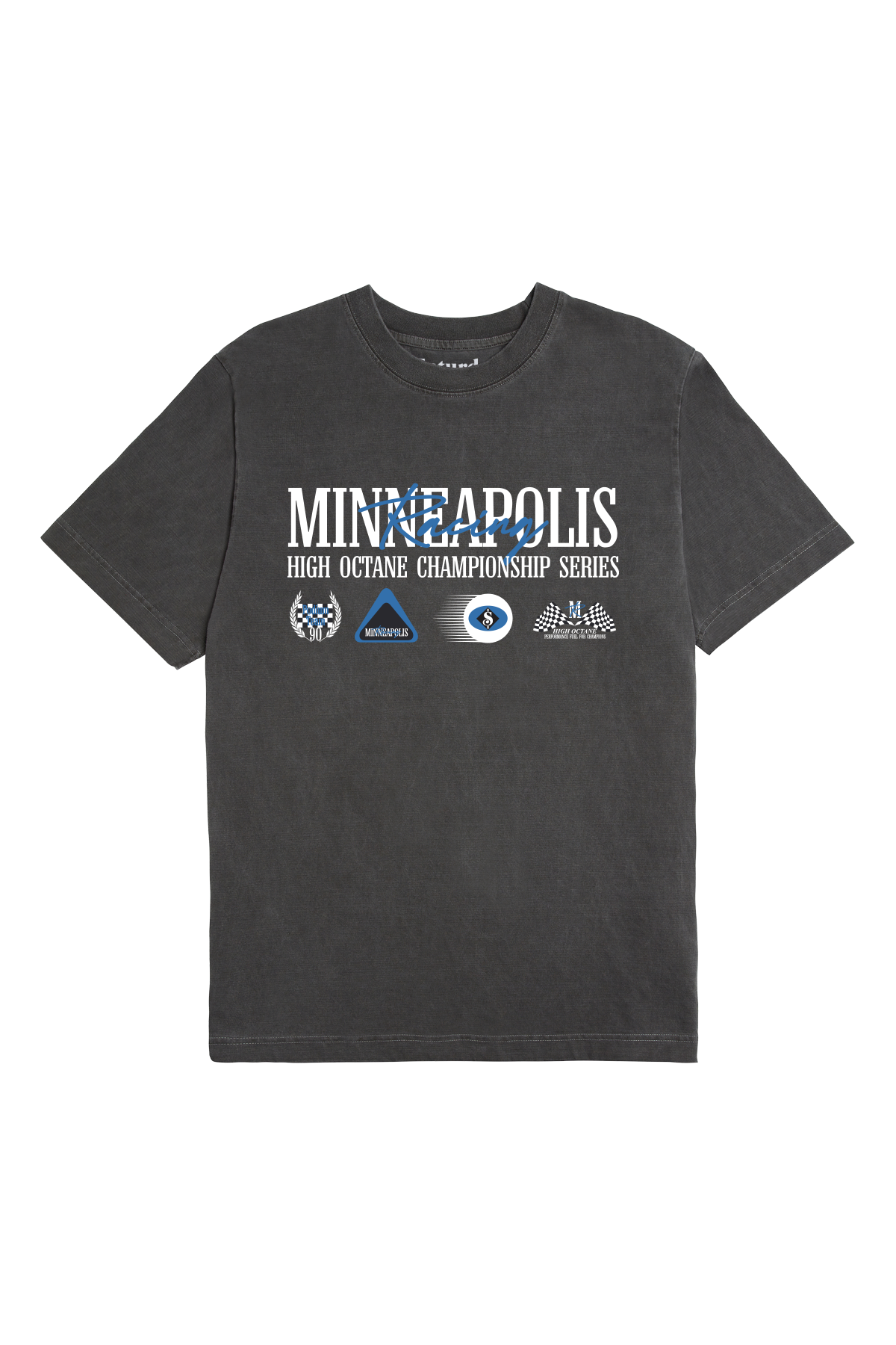 Saturday Society Minneapolis Racing T-shirt in Washed Grey