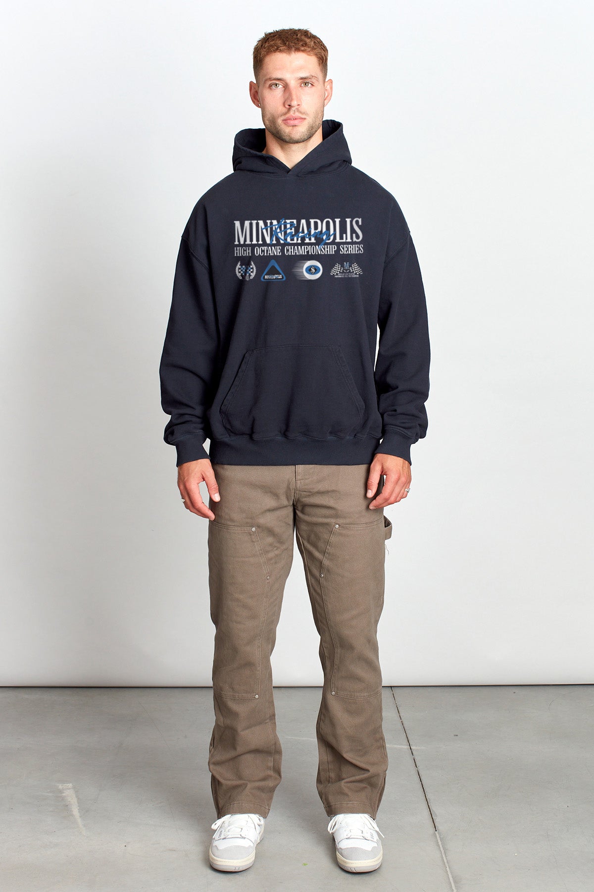Saturday Society Minneapolis Racing Hoodie in Washed Black