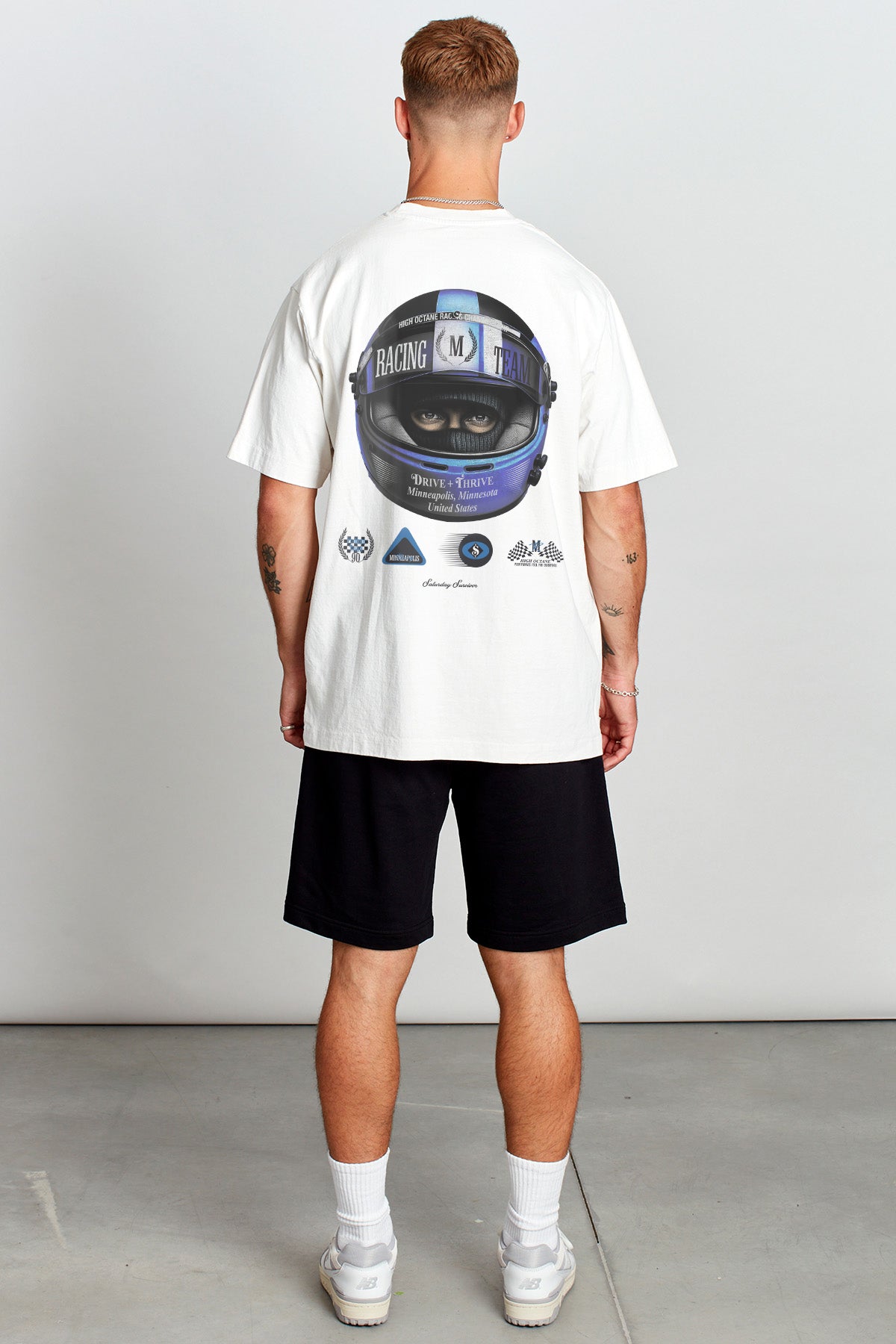 Saturday Society Minneapolis Racing T-shirt in Vintage White