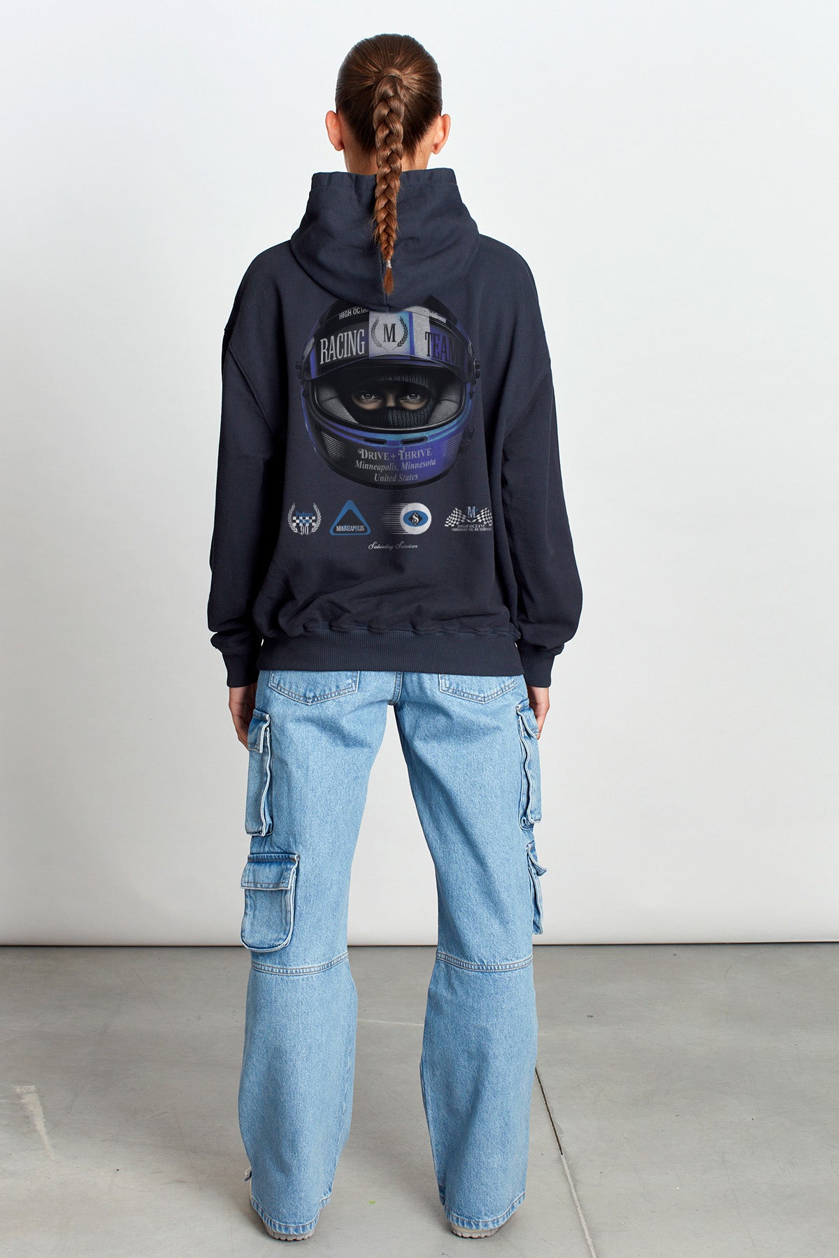 Saturday Society Minneapolis Racing Hoodie in Washed Black