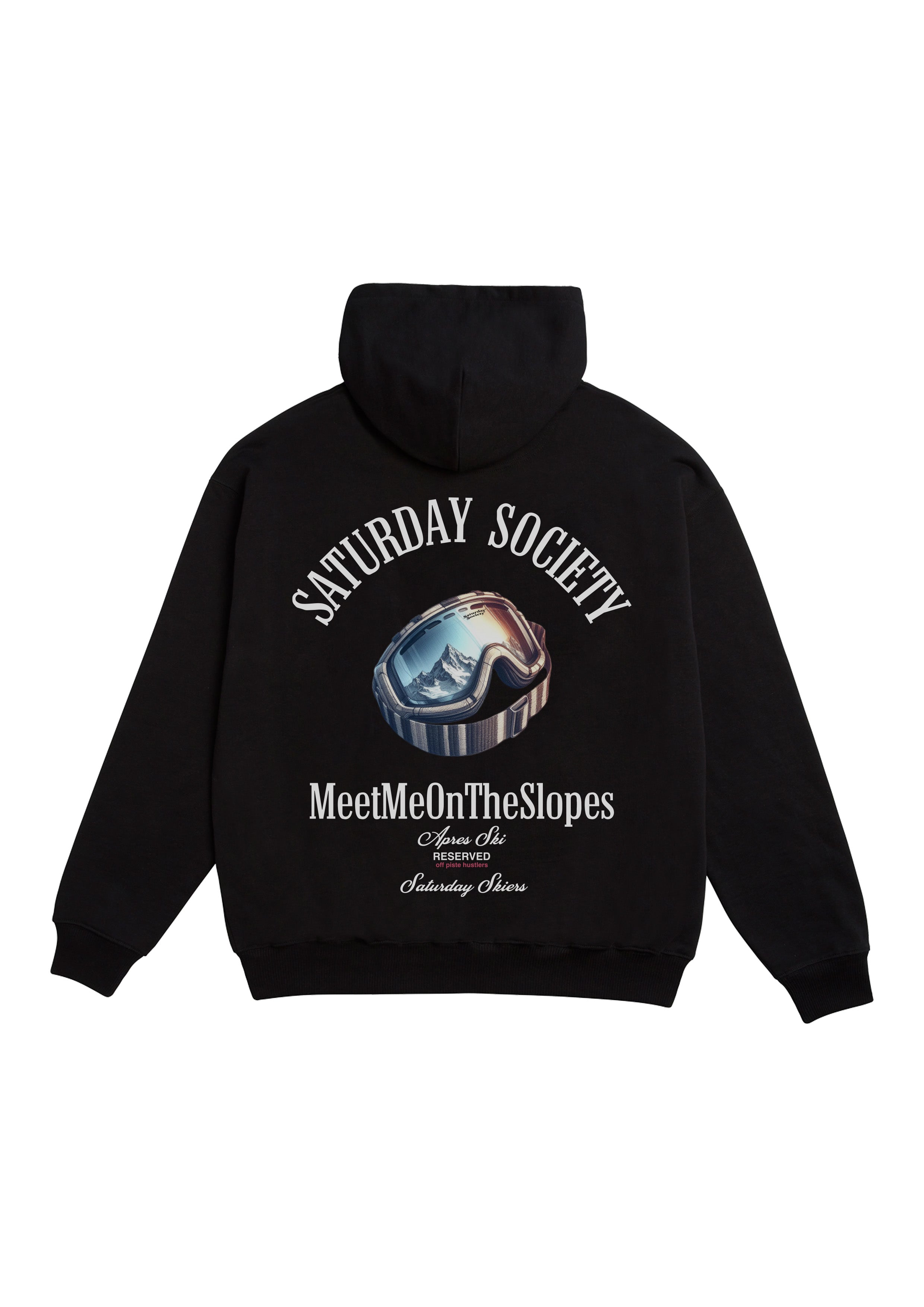Saturday Society Meet Me On The Slopes Hoodie in Black