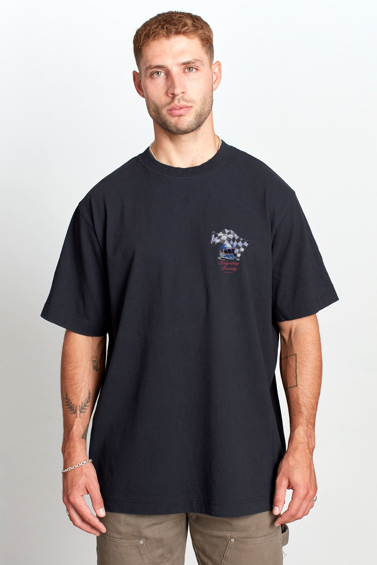 Saturday Society Meet Me On The Podium T-shirt in Black