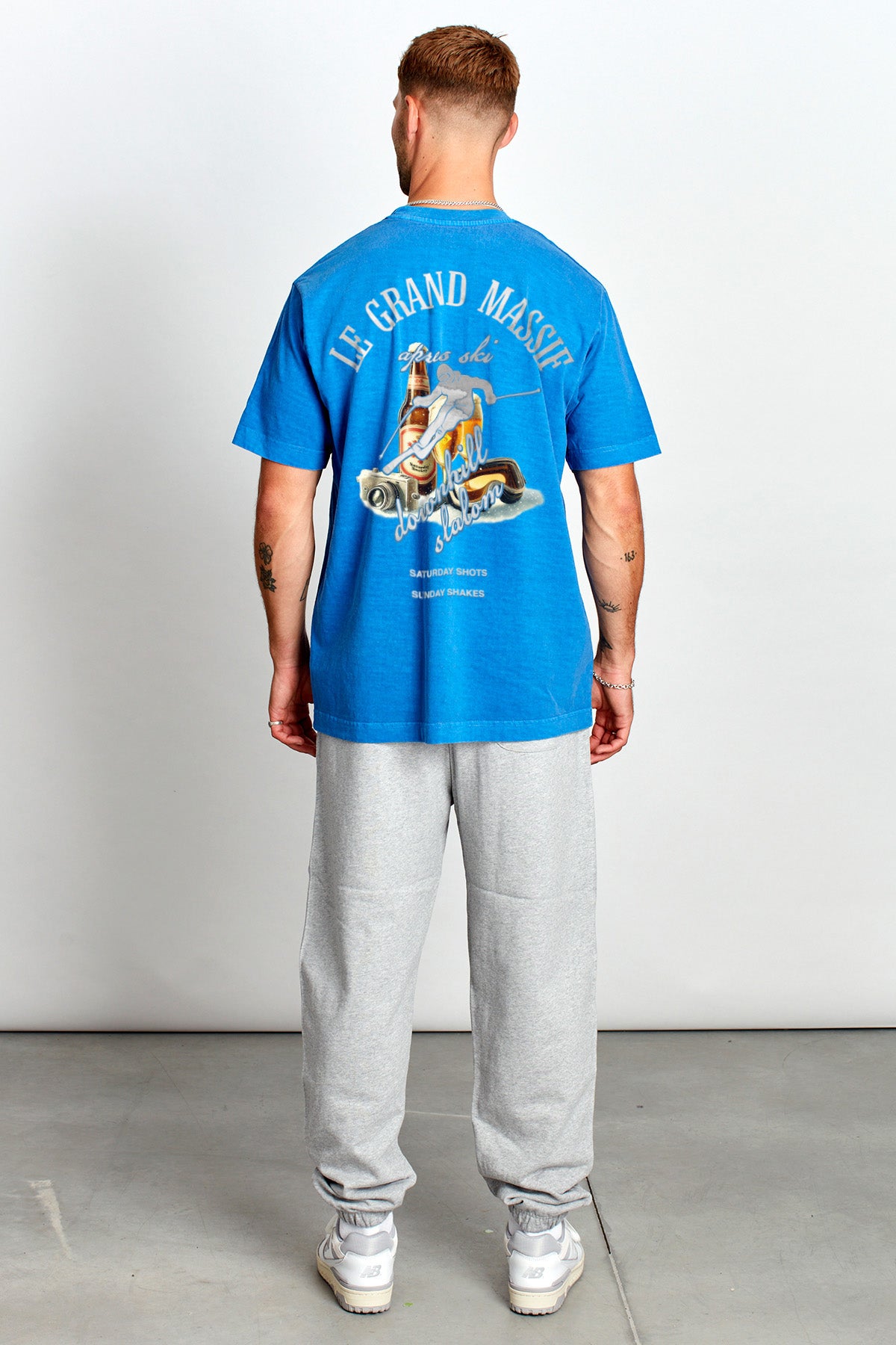 Saturday Society Le Grand Massif T-shirt in Federal Blue