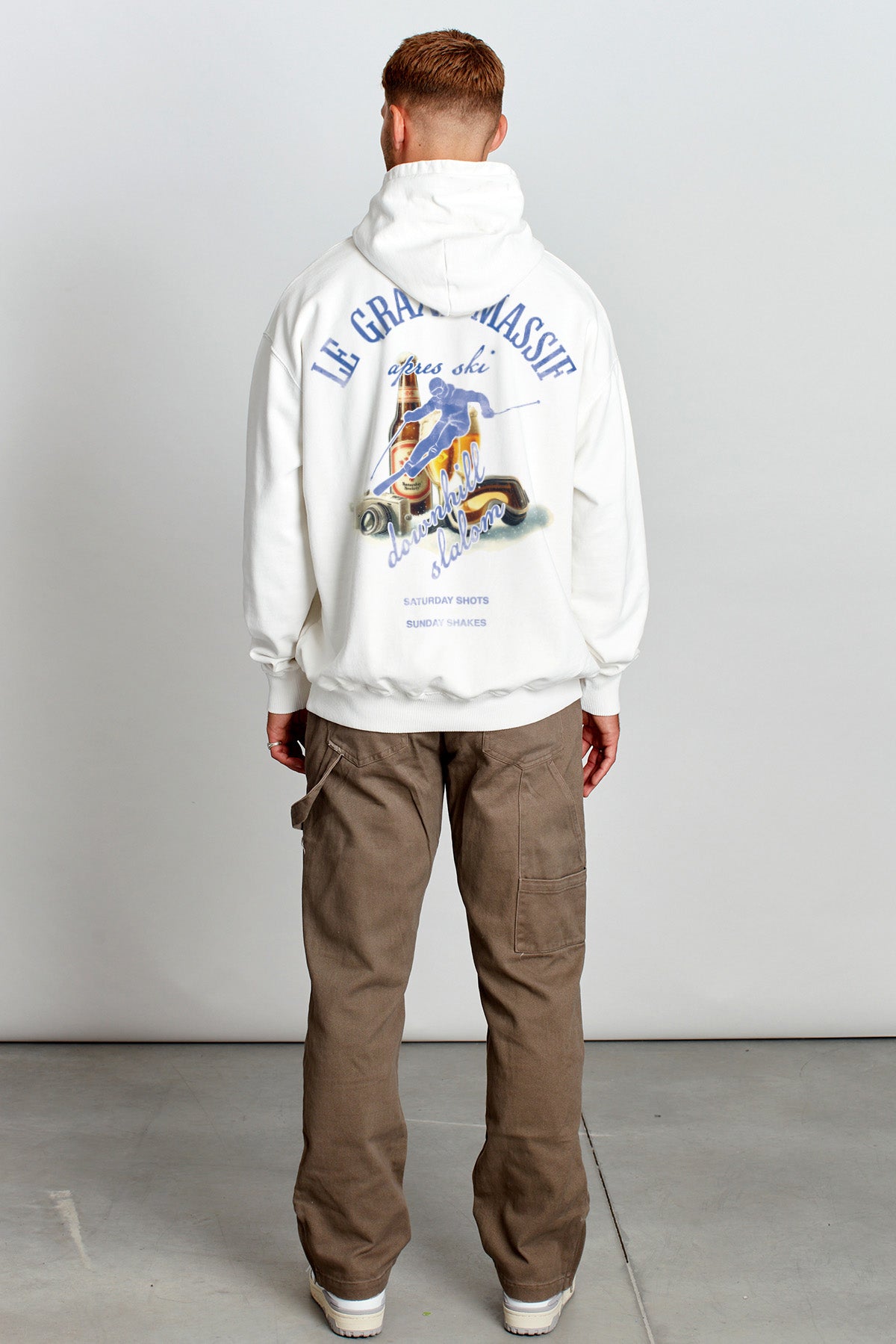 Saturday Society Le Grand Massif Hoodie in Vintage White