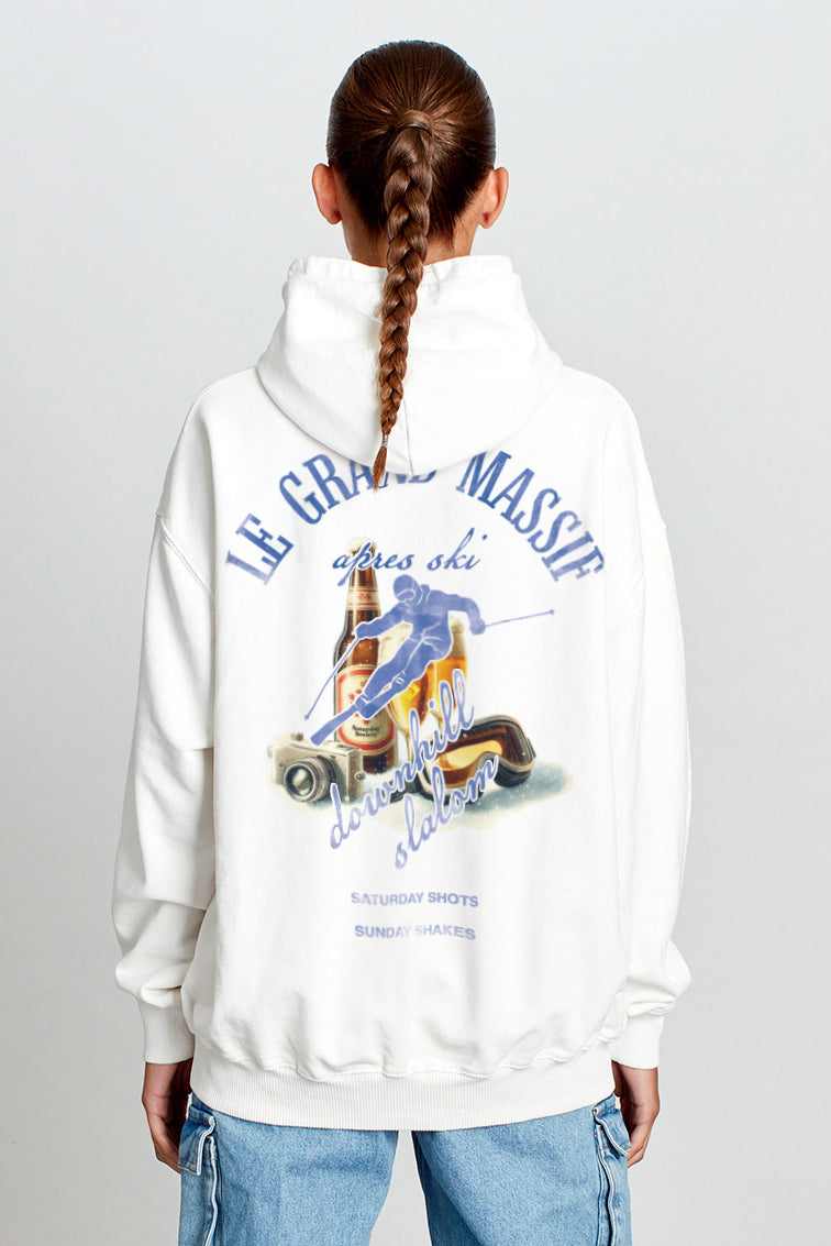 Saturday Society Le Grand Massif Hoodie in Vintage White
