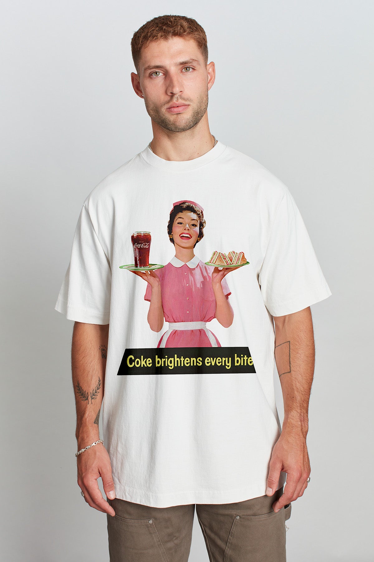 Coca-Cola Brighten Your Day T-shirt in White