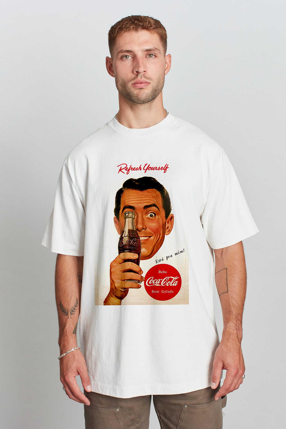 Coca-Cola Refresh Yourself T-shirt in White