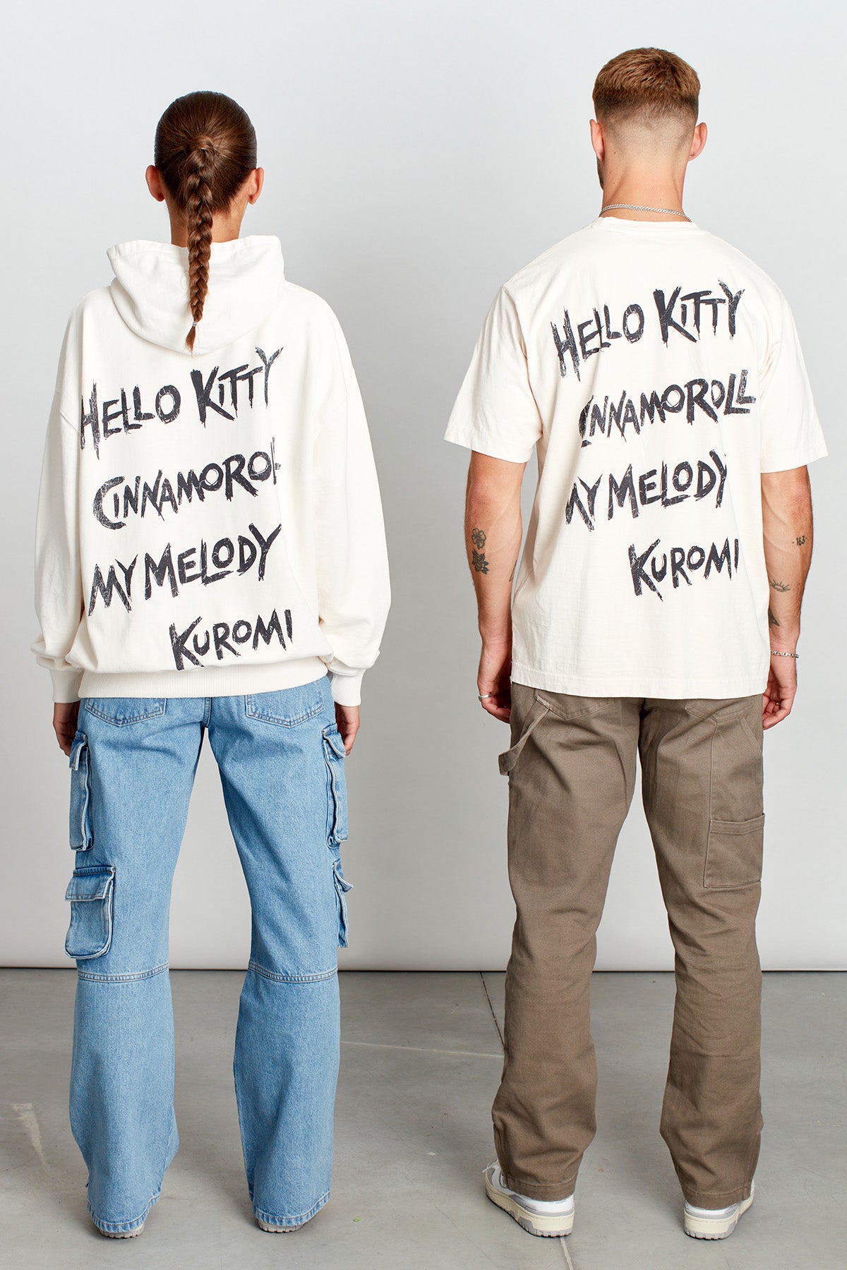 Hello Kitty And Friends Punk Rock Hoodie in Vintage White