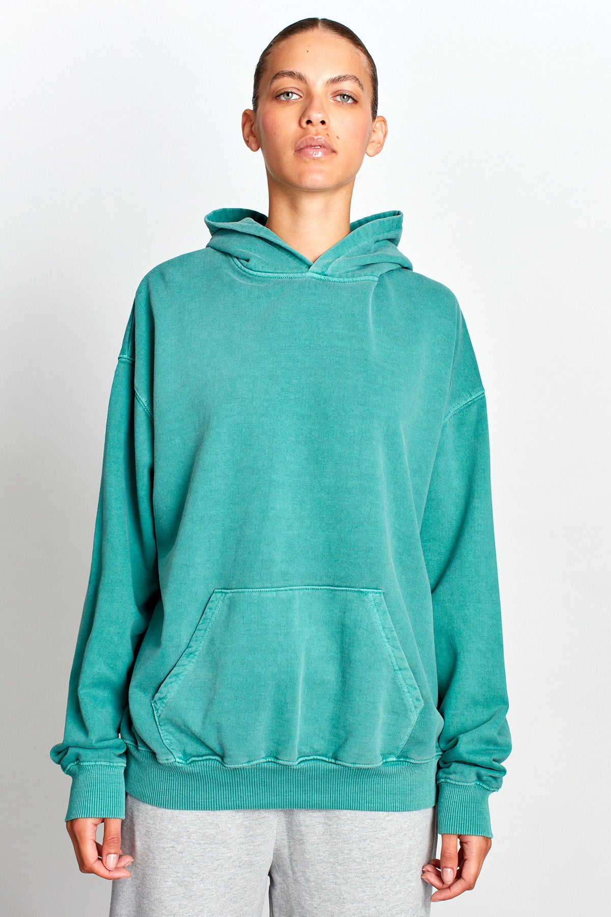 Saturday Society Minimals Hoodie in Athletic Green