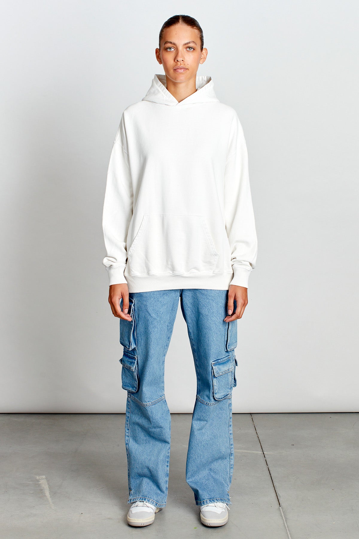 Saturday Society Minimals Hoodie in Vintage White |Womens