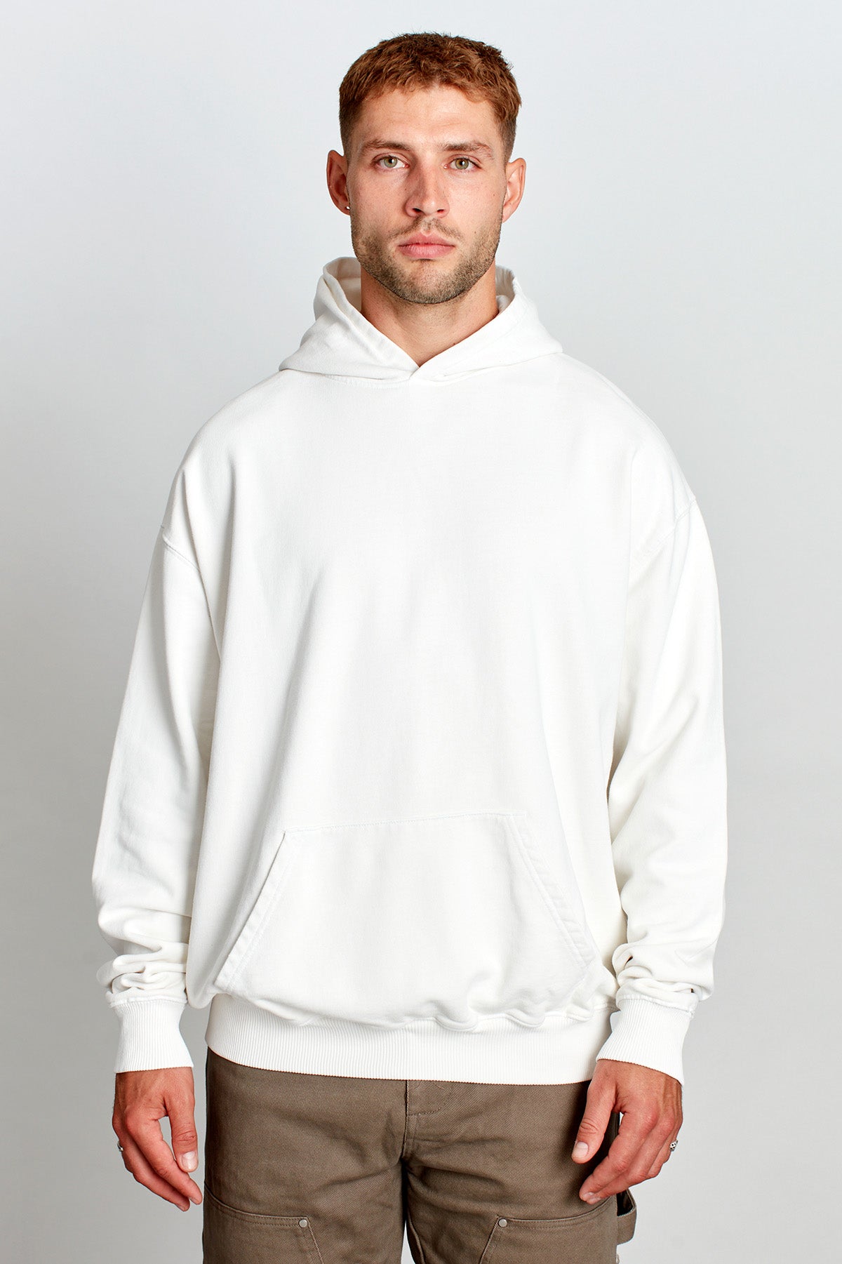 Saturday Society Minimals Hoodie in Vintage White