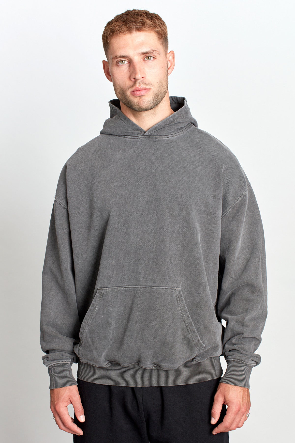 Saturday Society Minimals Hoodie in Washed Grey