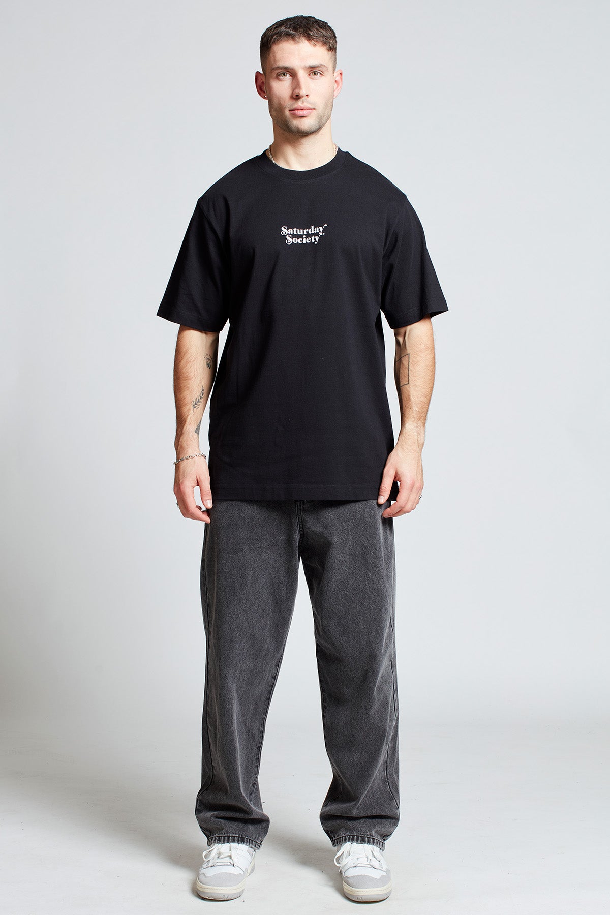 Saturday Society Logo T-shirt in Black