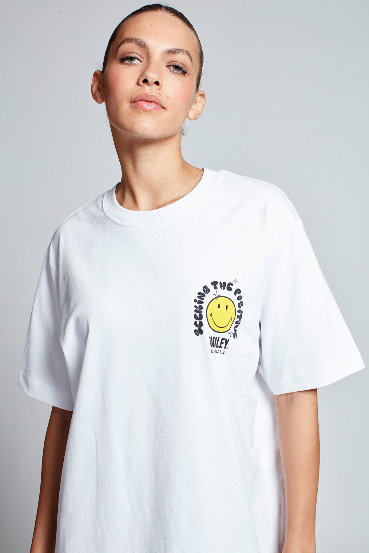 Smiley Originals® Positive Seeker T-shirt in White