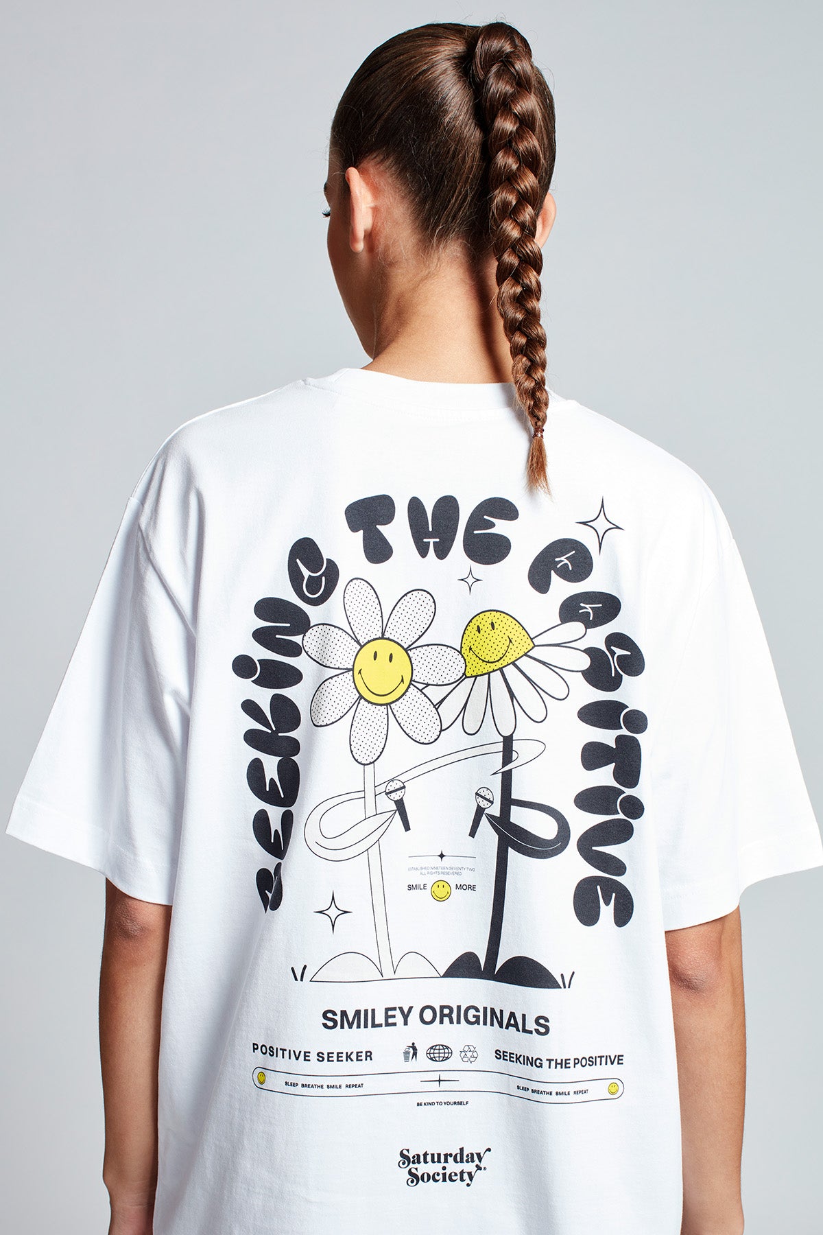 Smiley Originals® Positive Seeker T-shirt in White