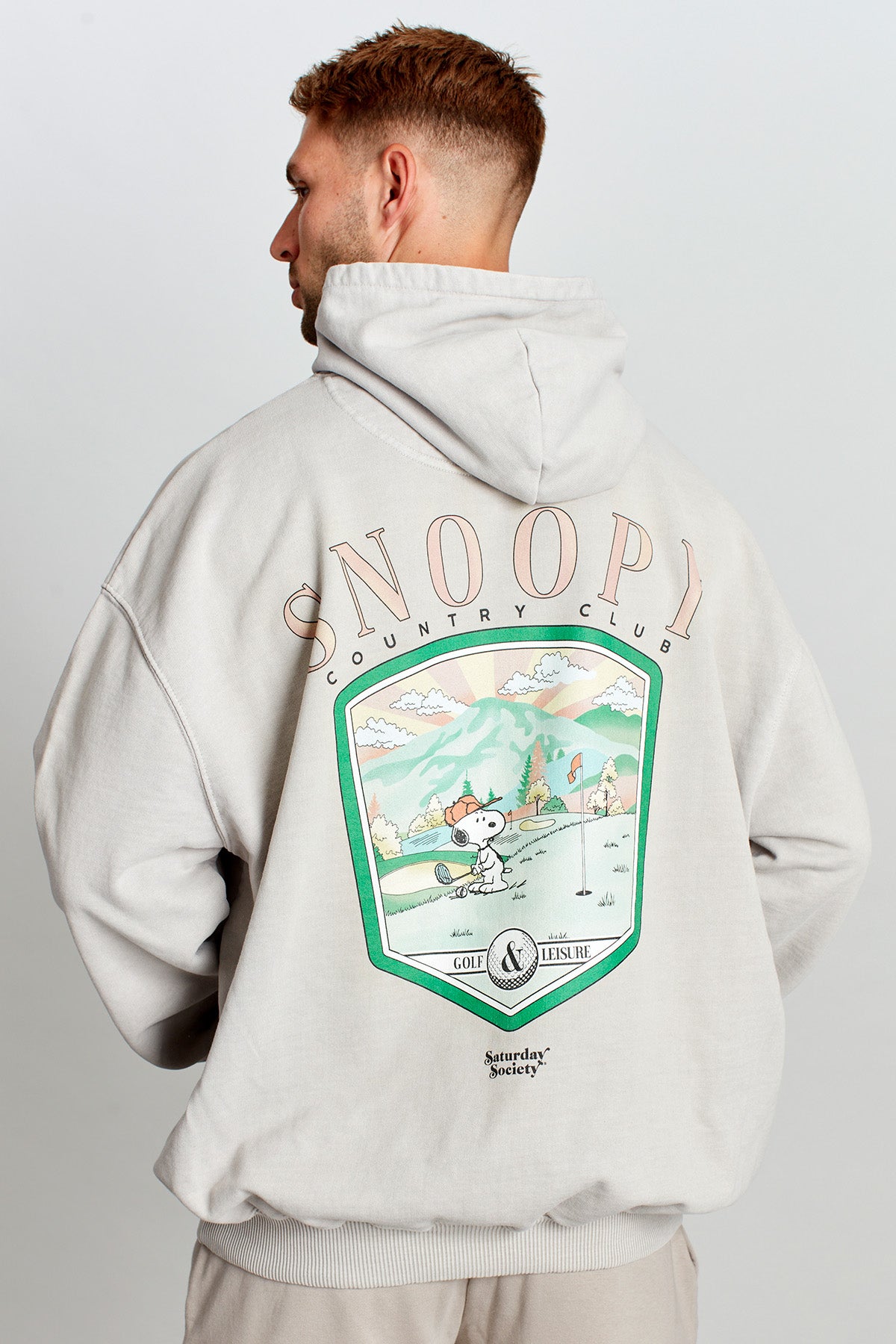 Snoopy Social Country Club Hoodie in Washed Stone