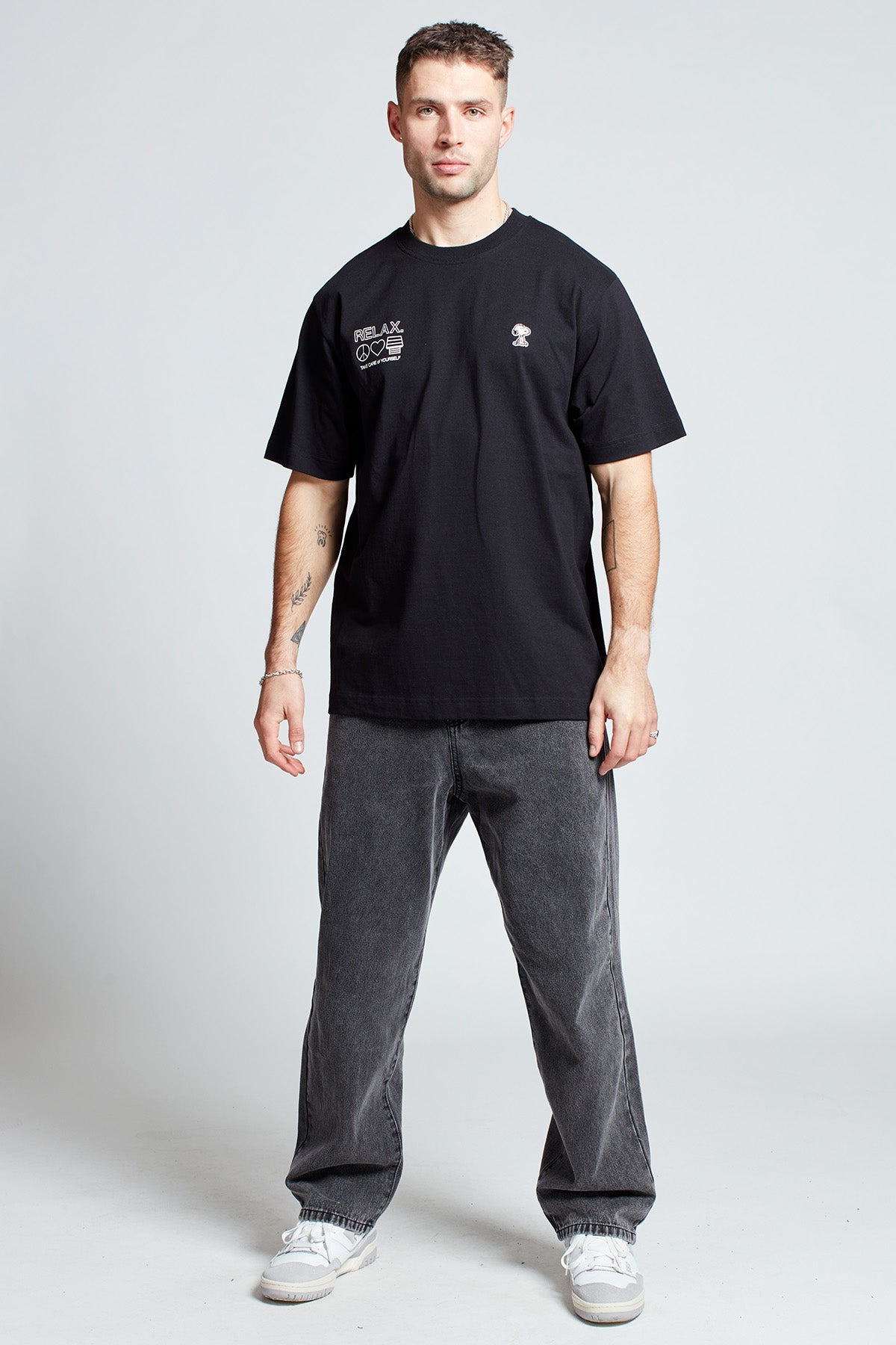 Snoopy Slow Down T-shirt in Black