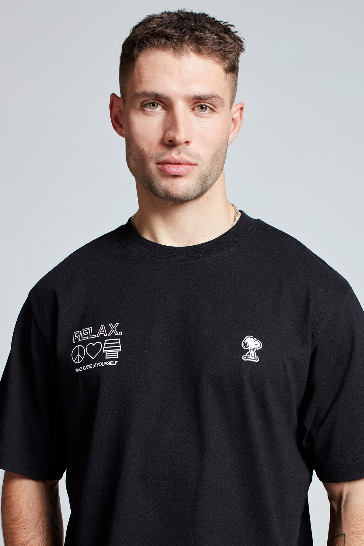 Snoopy Slow Down T-shirt in Black