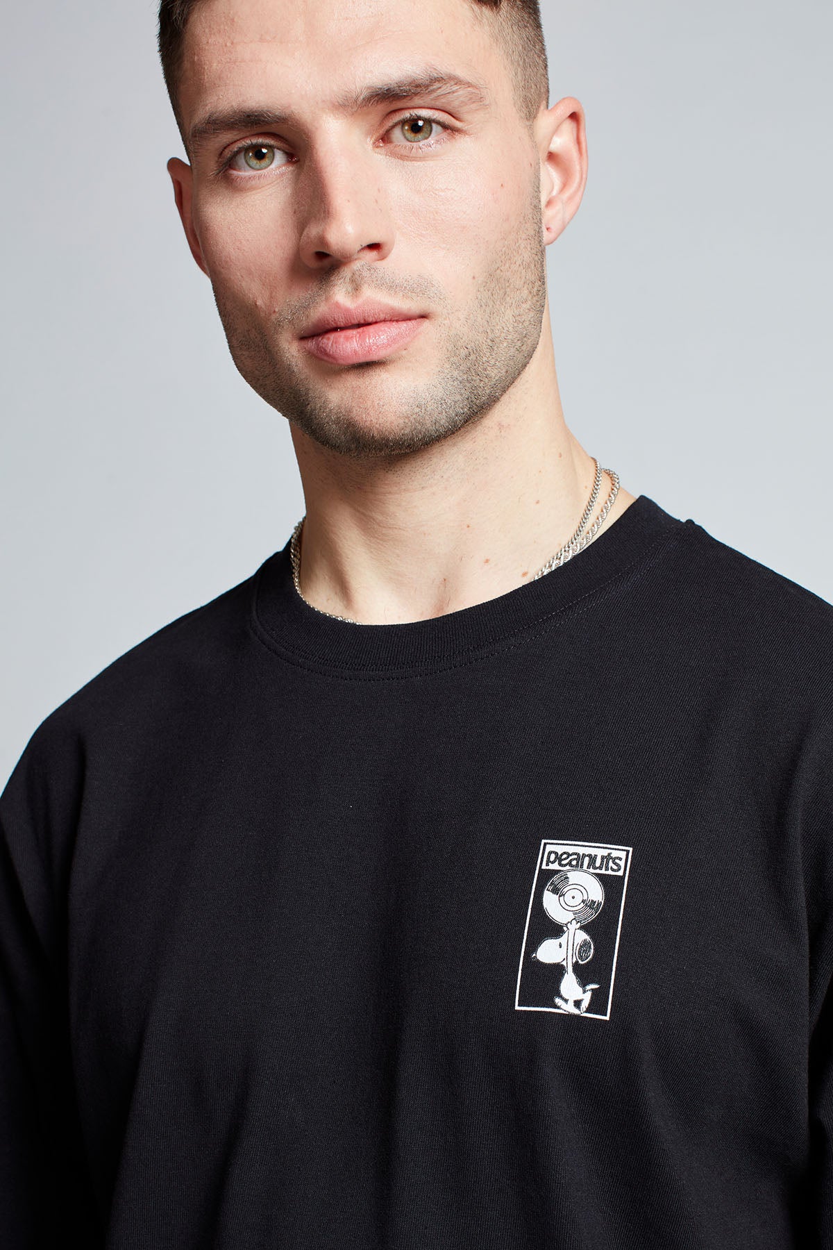 Snoopy Peanuts Records T-shirt in Black