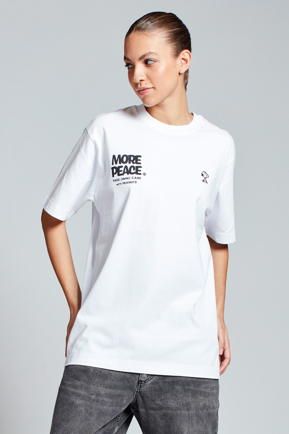 Snoopy More Peace T-shirt in White