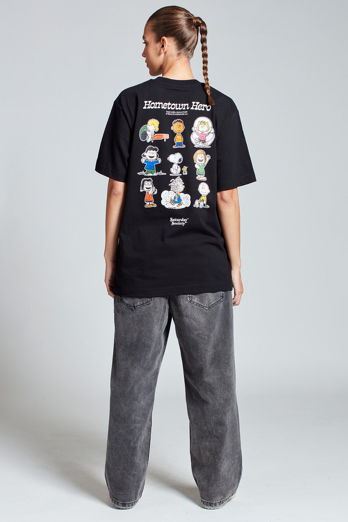 Snoopy Hometown Hero T-shirt in Black