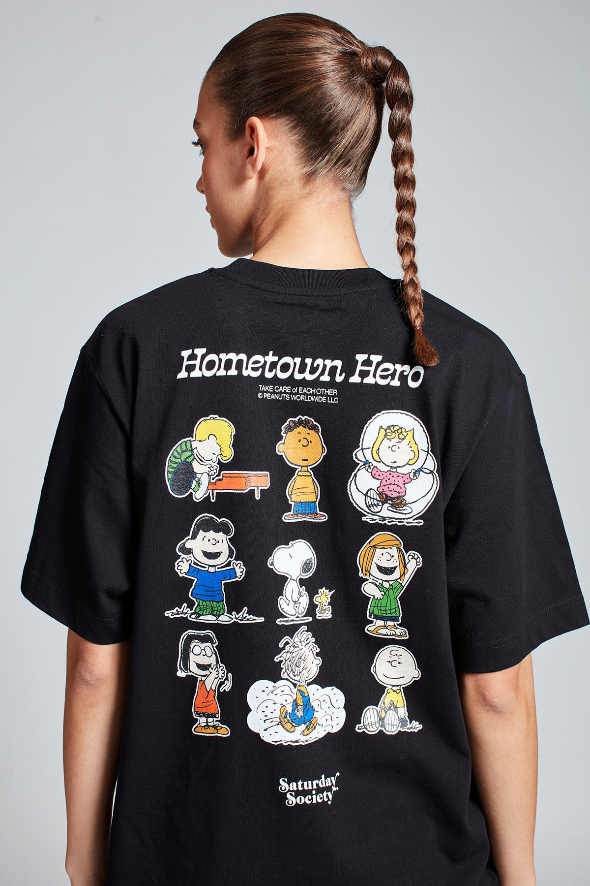 Snoopy Hometown Hero T-shirt in Black