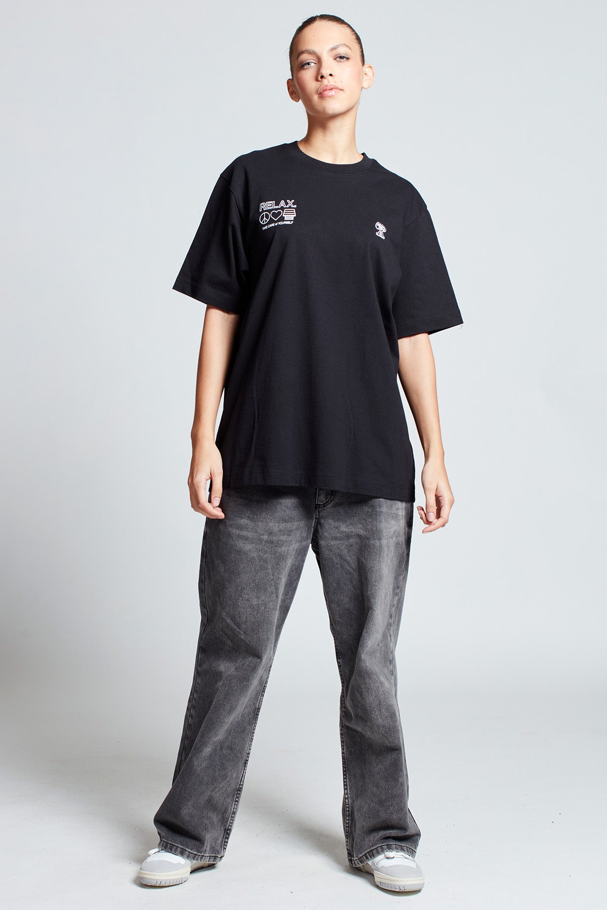 Snoopy Slow Down T-shirt in Black