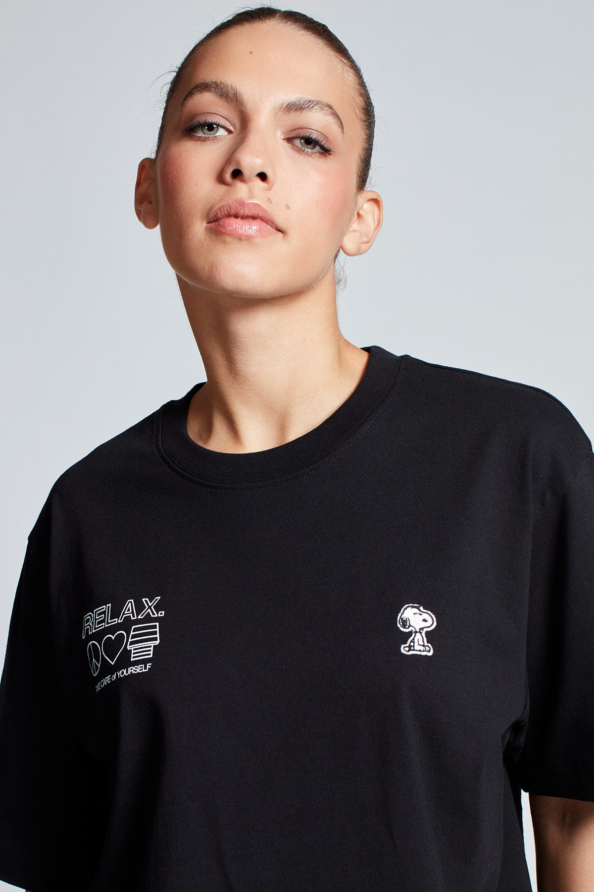 Snoopy Slow Down T-shirt in Black