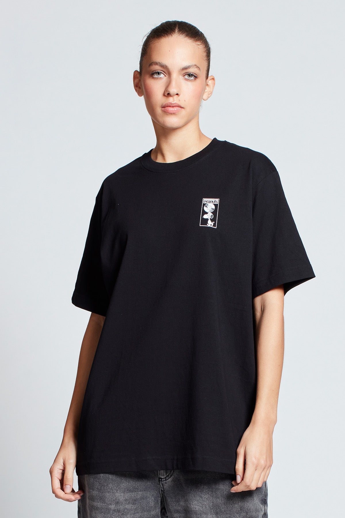 Snoopy Peanuts Records T-shirt in Black