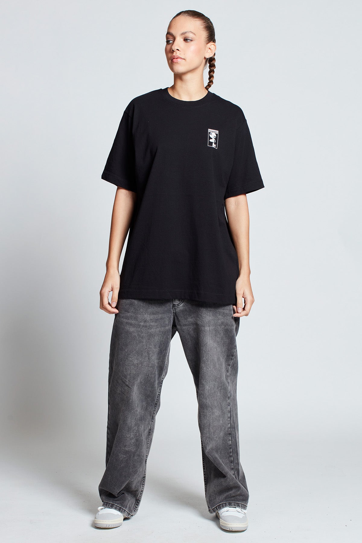 Snoopy Peanuts Records T-shirt in Black
