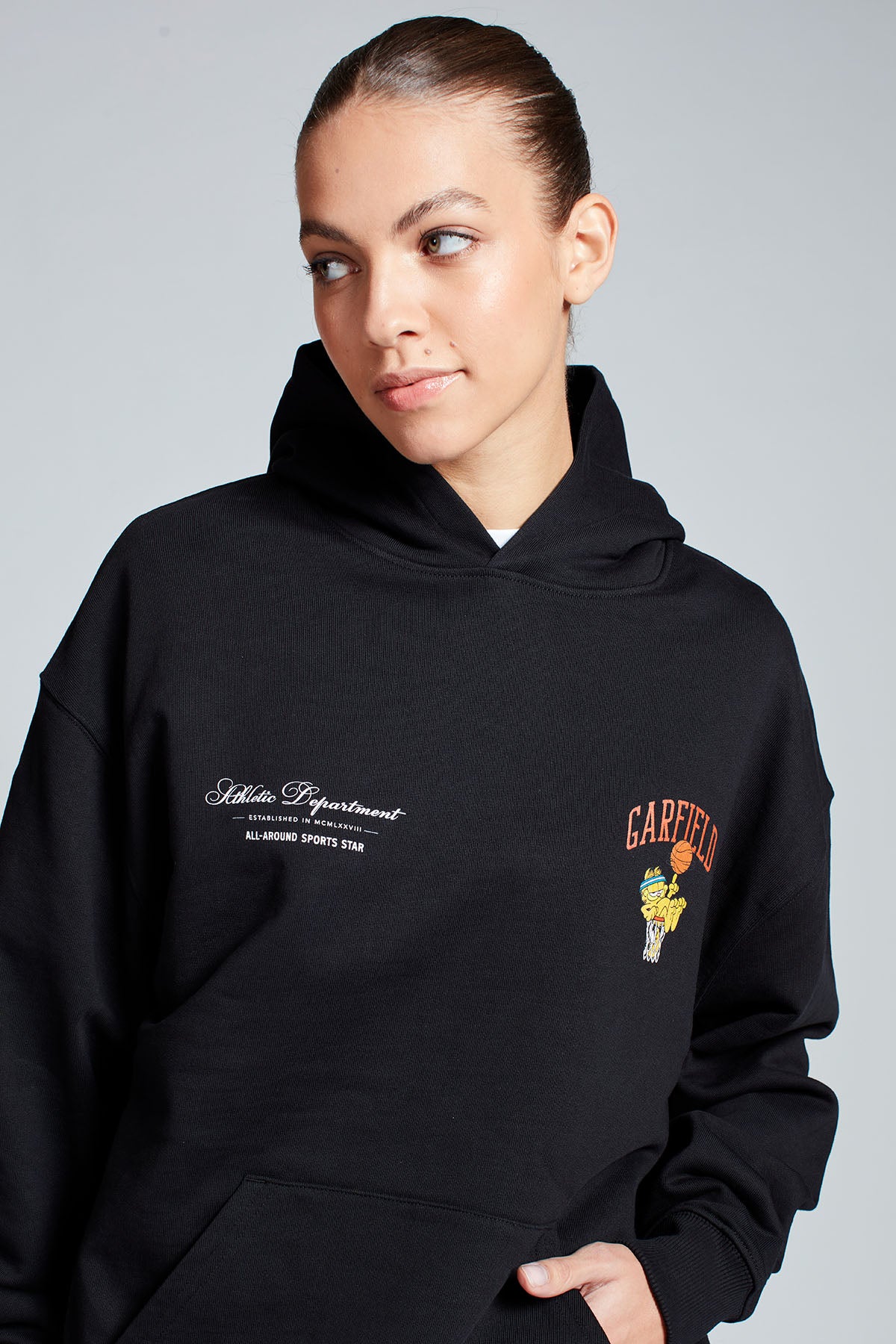 Garfield Sports Star Hoodie in Black