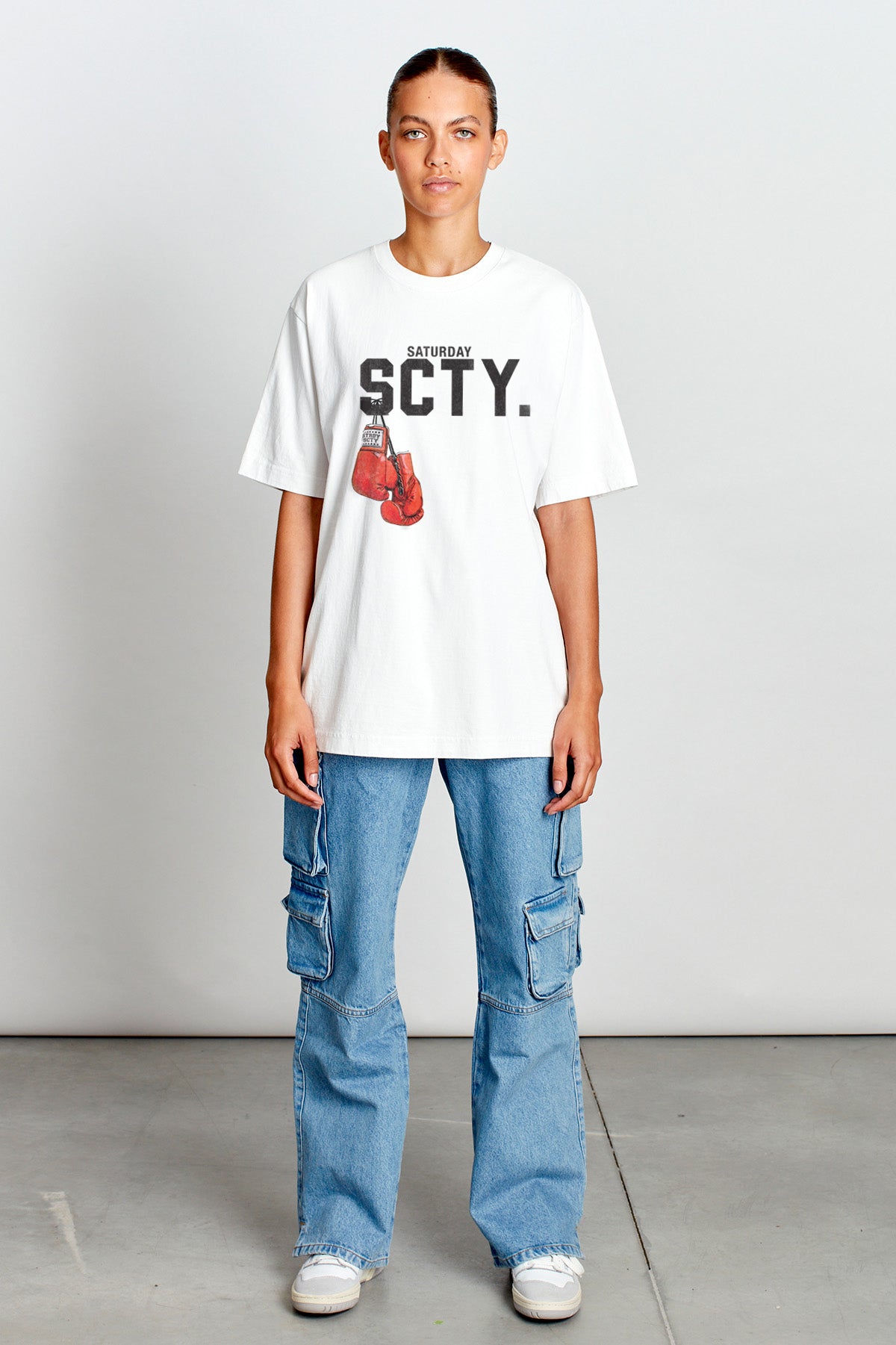 Saturday Society Gloves T-shirt in Vintage White