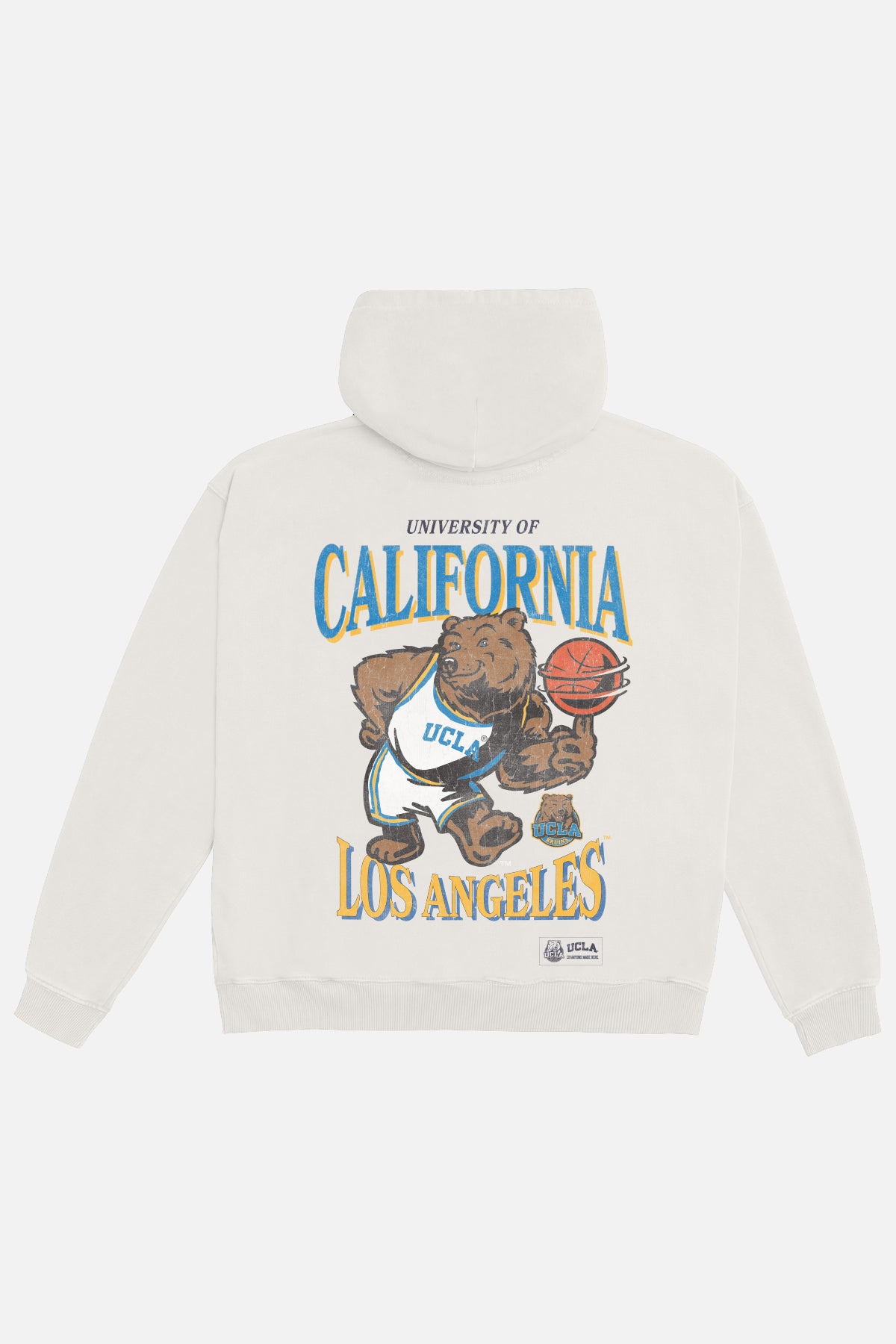 UCLA Joe Bruins Hoodie in Vintage White Mens Saturday Society