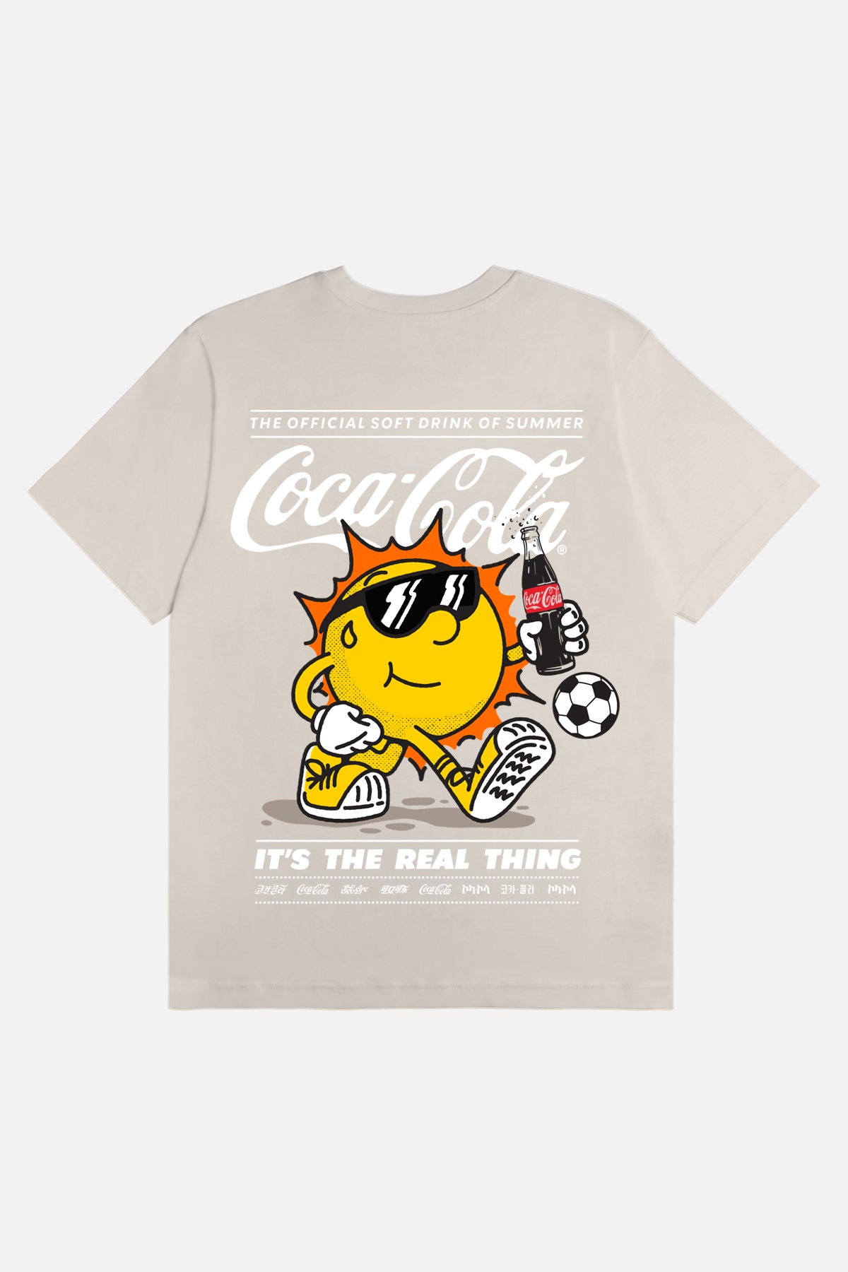 Coca-Cola Saturday Mascot T-shirt in Washed Stone