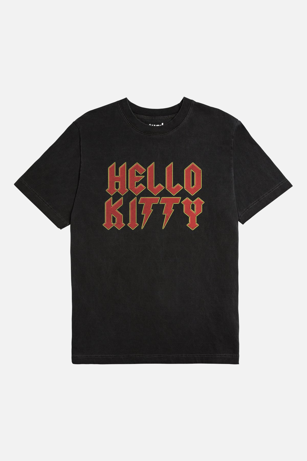 Hello Kitty Feline Fury T-shirt in Washed Black
