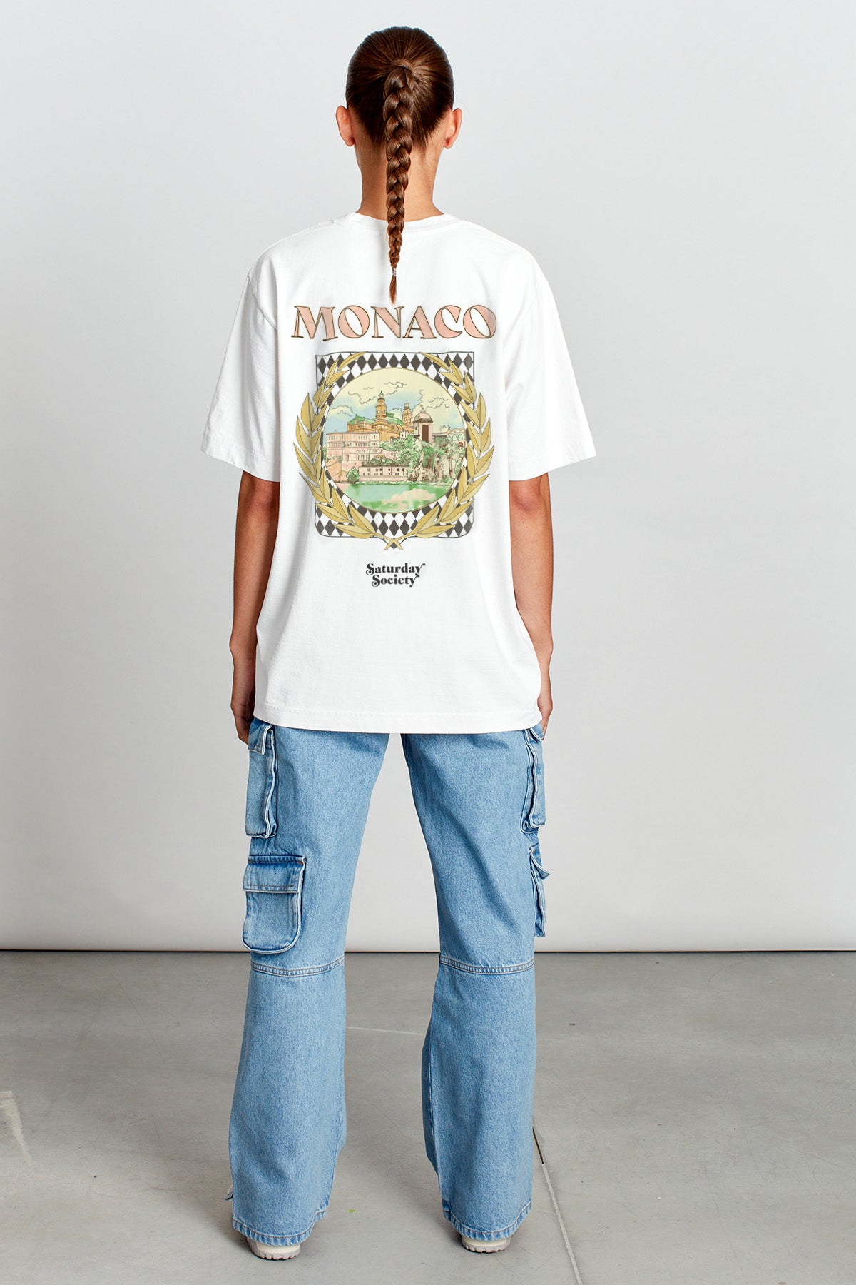 Saturday Society Monaco T-shirt in Vintage White