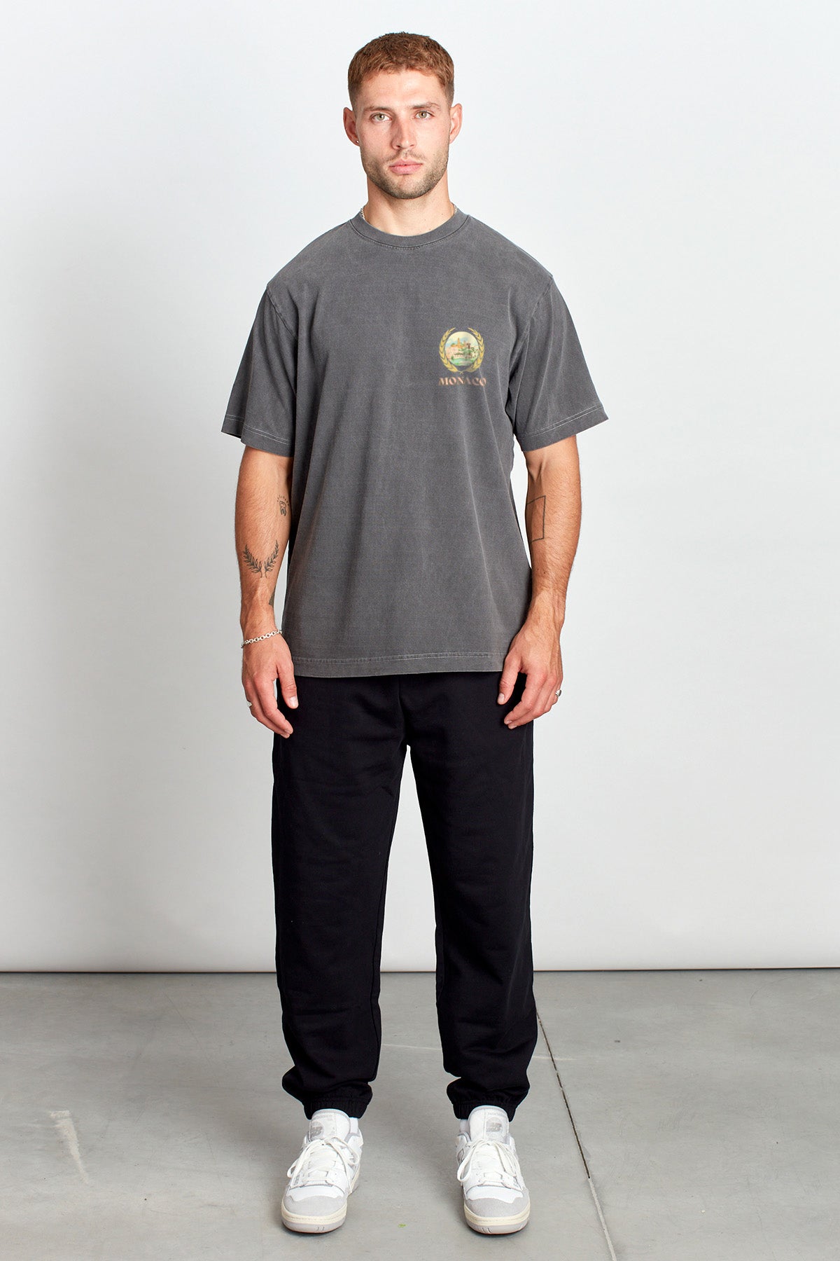 Saturday Society Monaco T-shirt in Washed Grey
