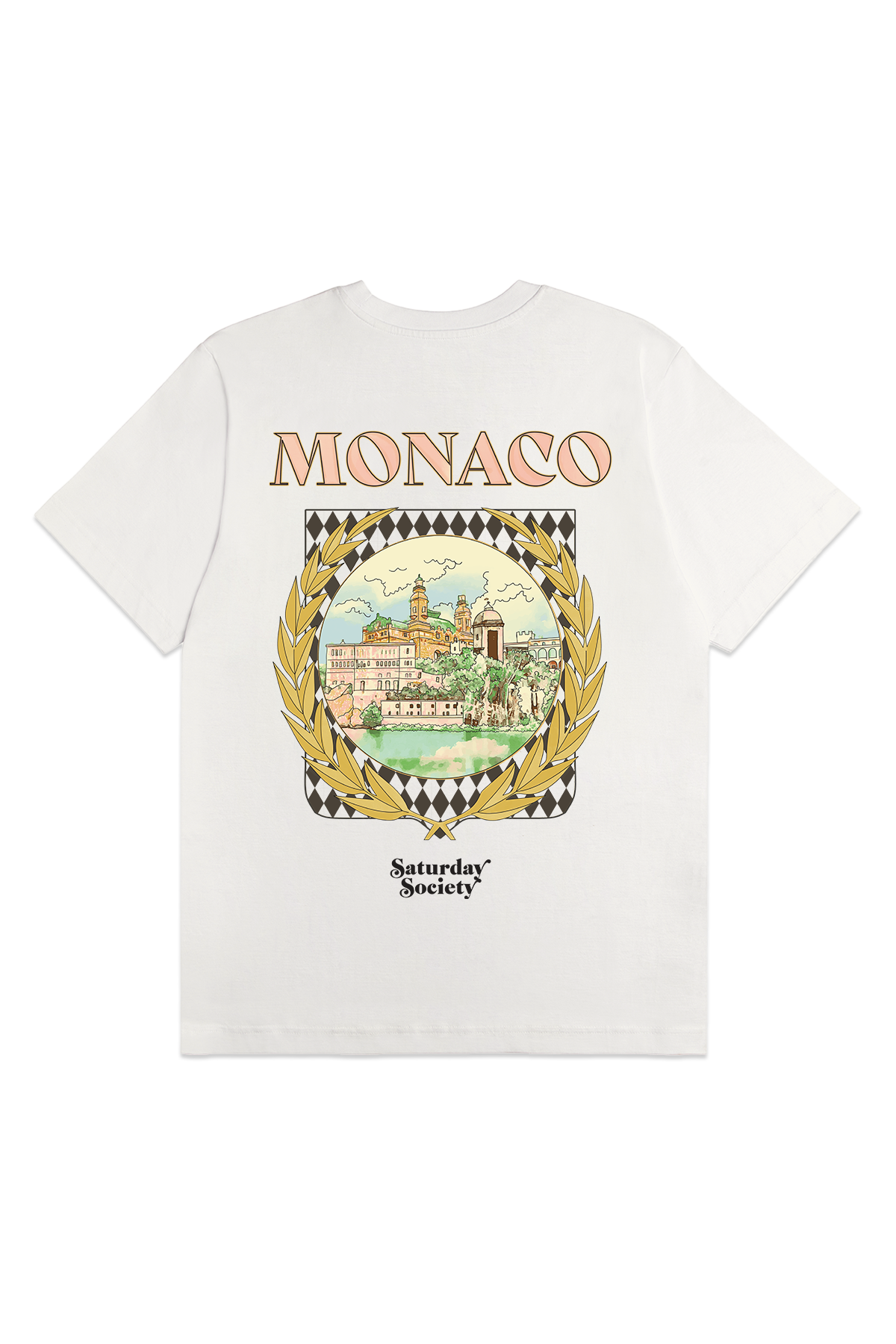 Saturday Society Monaco T-shirt in Vintage White