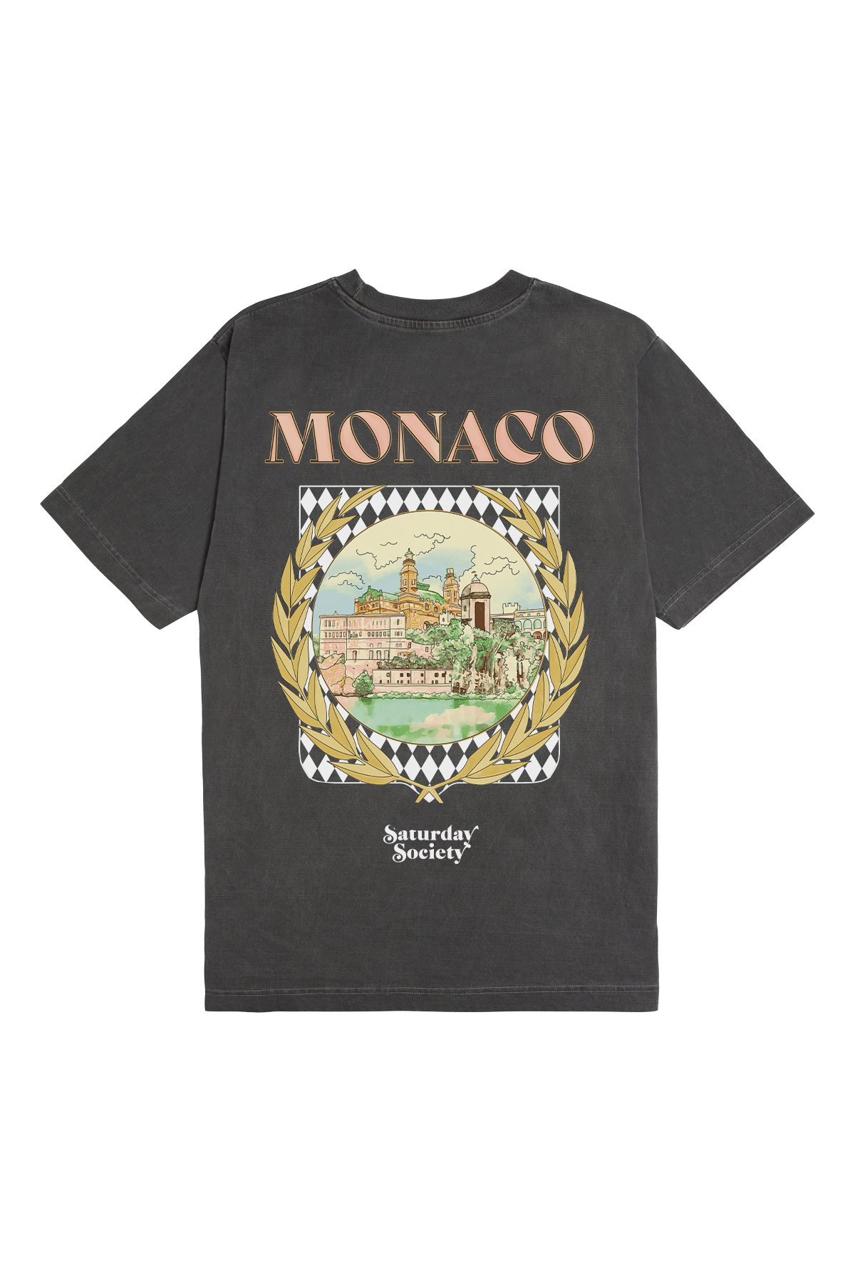 Saturday Society Monaco T-shirt in Washed Grey