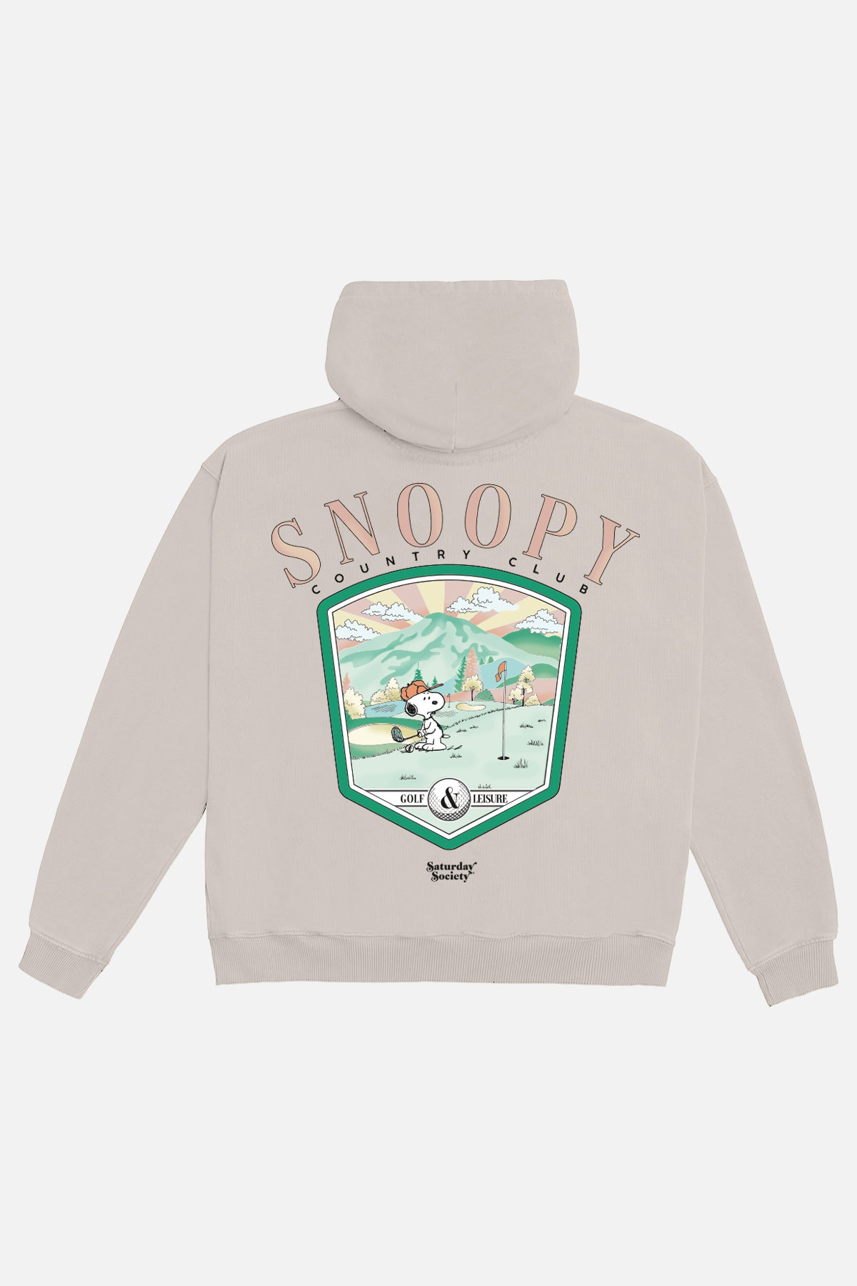 Snoopy Social Country Club Hoodie in Washed Stone