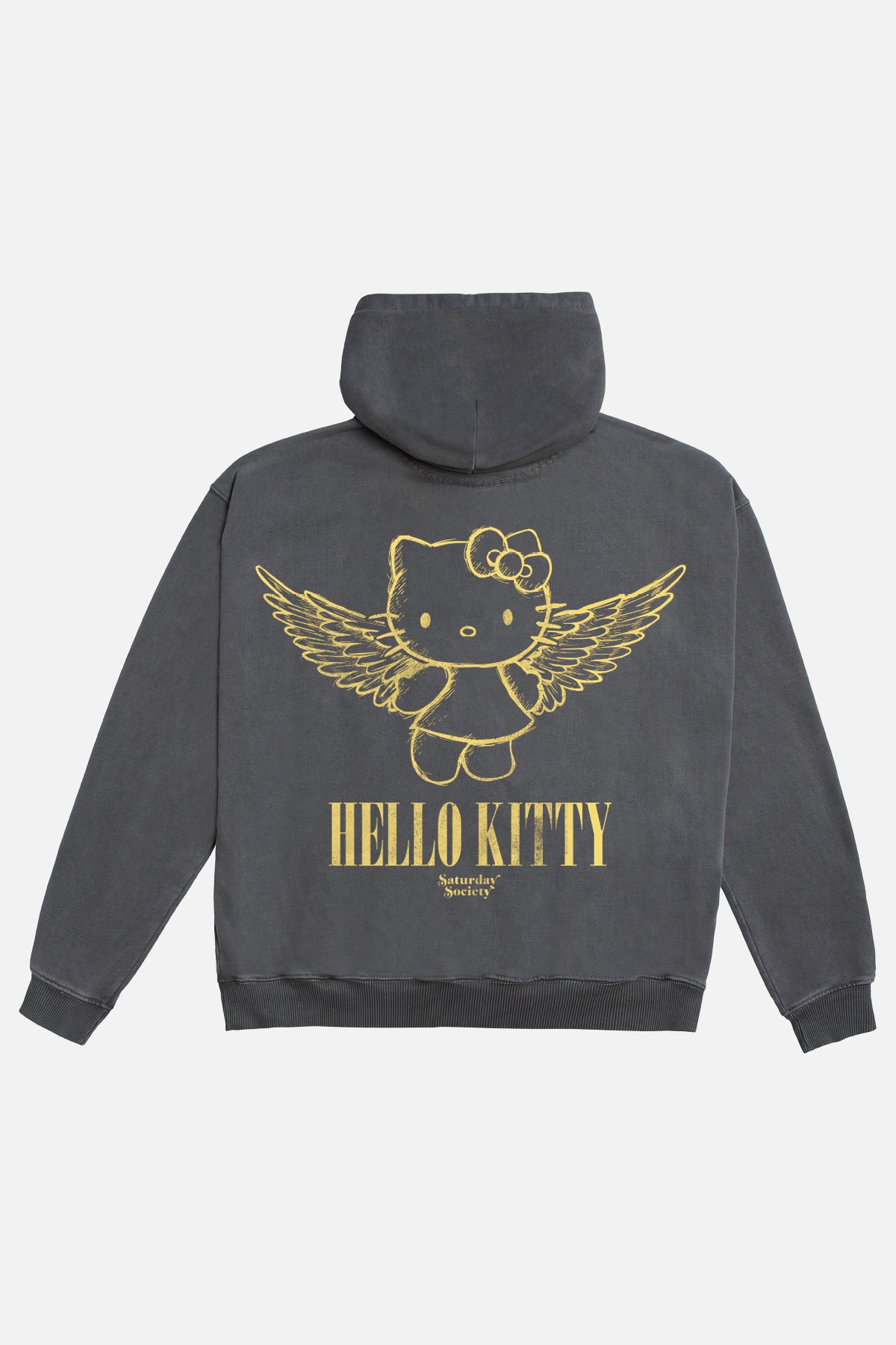 Hello Kitty Purrfect Rebels Hoodie in Washed Grey
