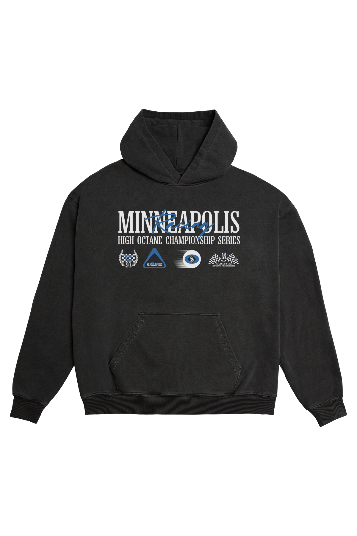 Saturday Society Minneapolis Racing Hoodie in Washed Black