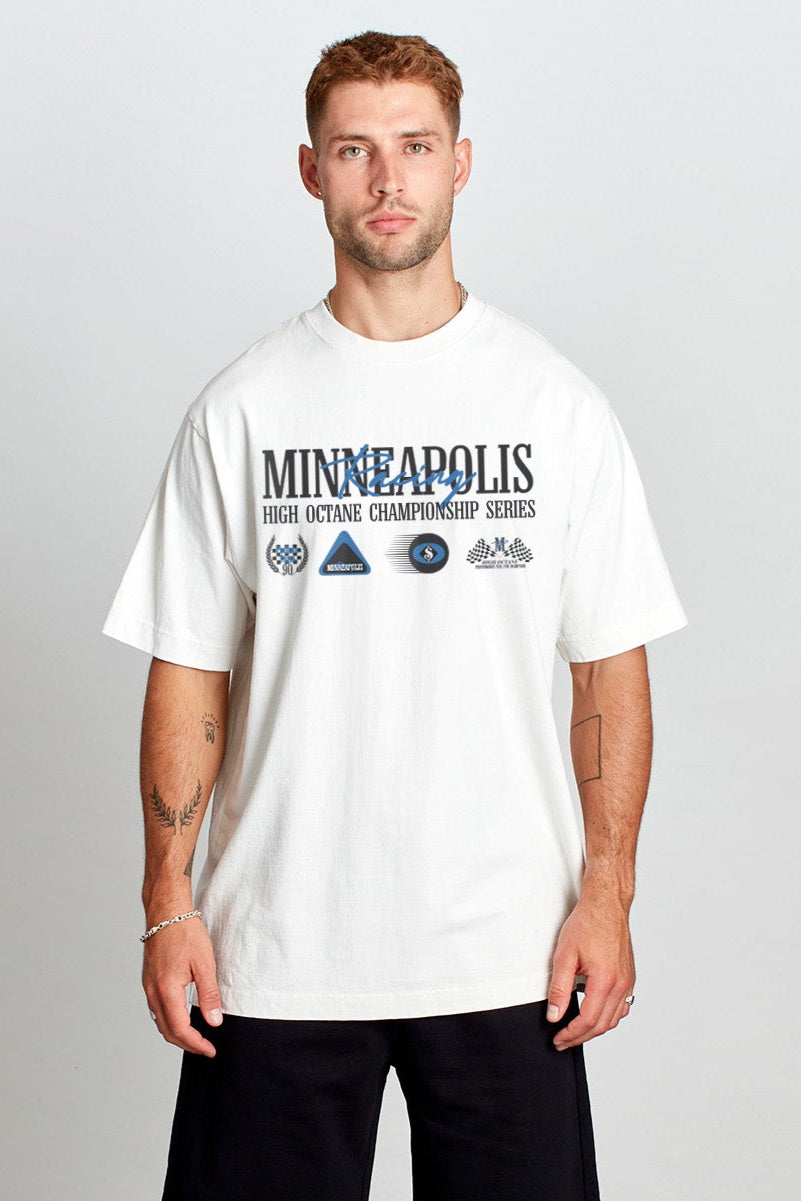 Saturday Society Minneapolis Racing T-shirt in Vintage White