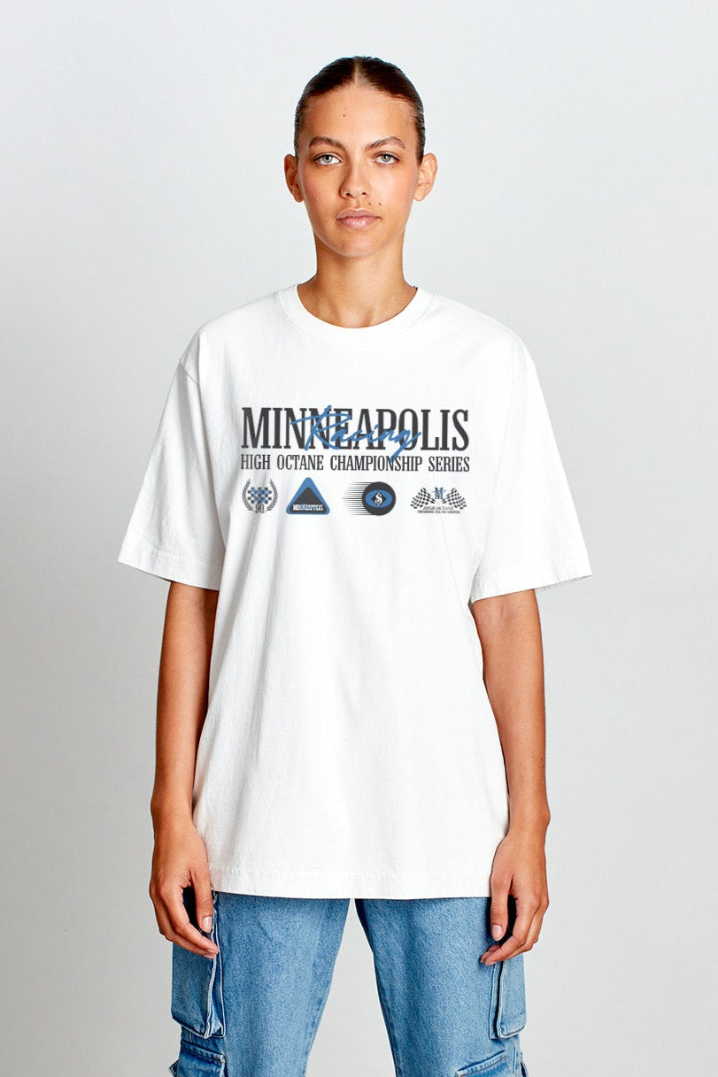 Saturday Society Minneapolis Racing T-shirt in Vintage White