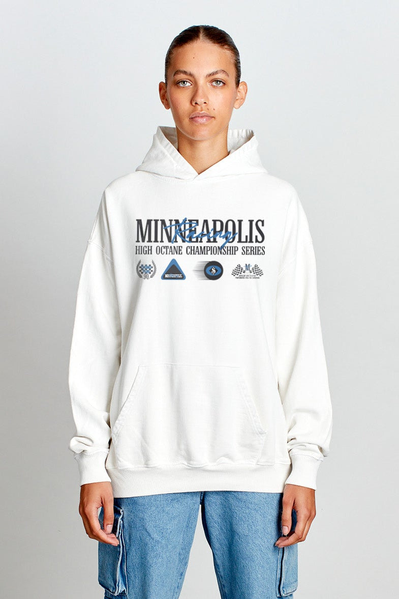 Saturday Society Minneapolis Racing Hoodie in Vintage White